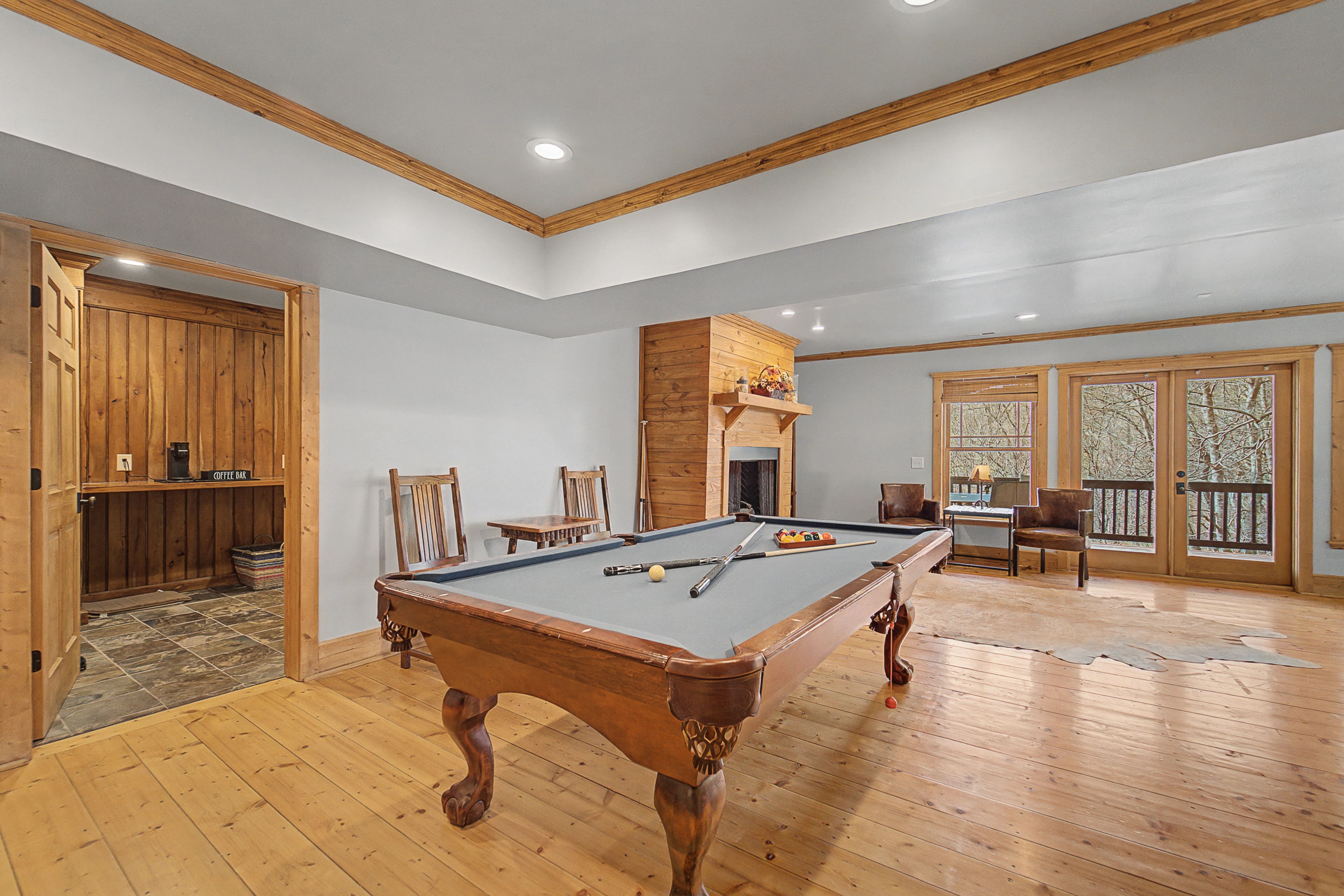 Pool Table | Lower Level | Fireplace | Deck Access