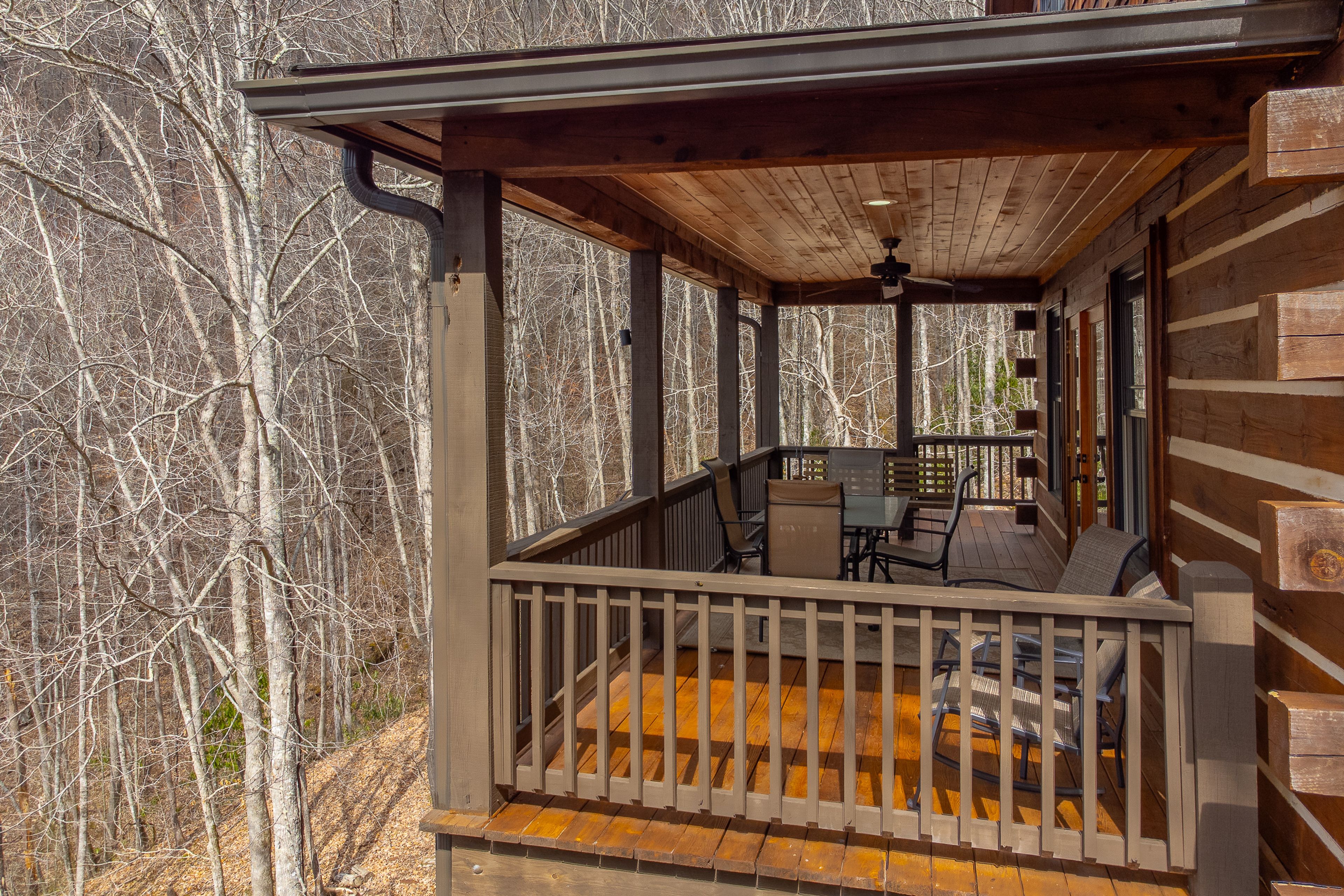 Main Level Balcony with Dining | Connects to Front Deck w/ Spa