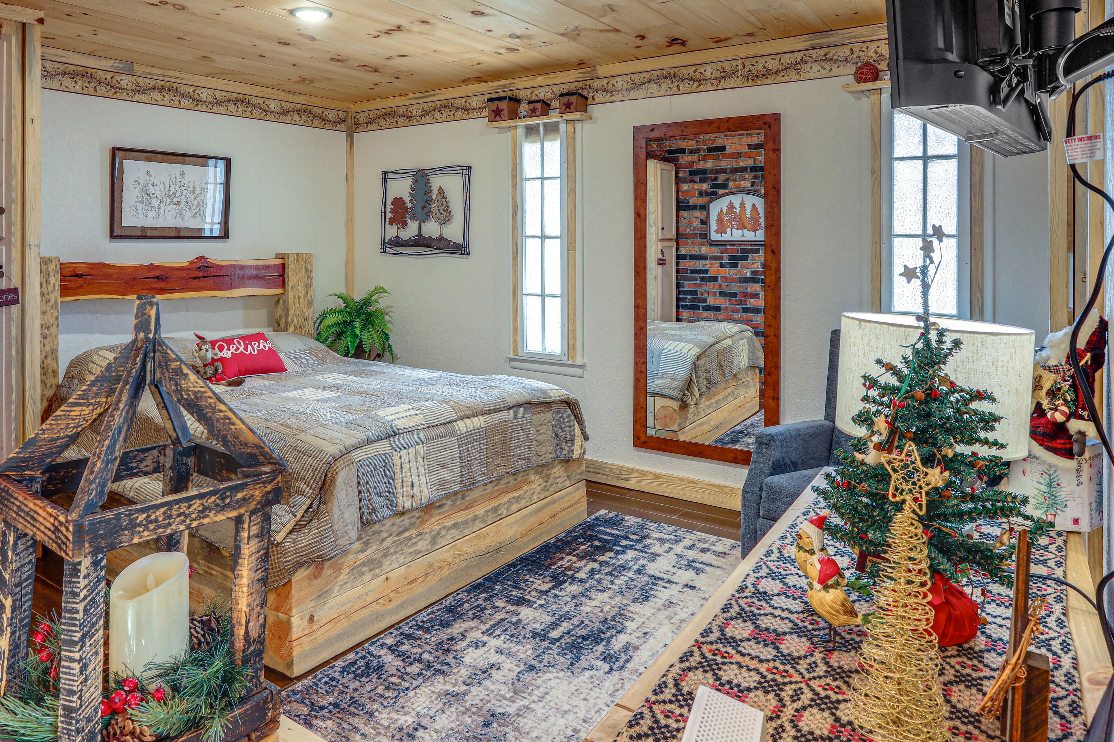 Bedroom | Custom Woodwork in Home | Handmade Bed | Seasonal Decor