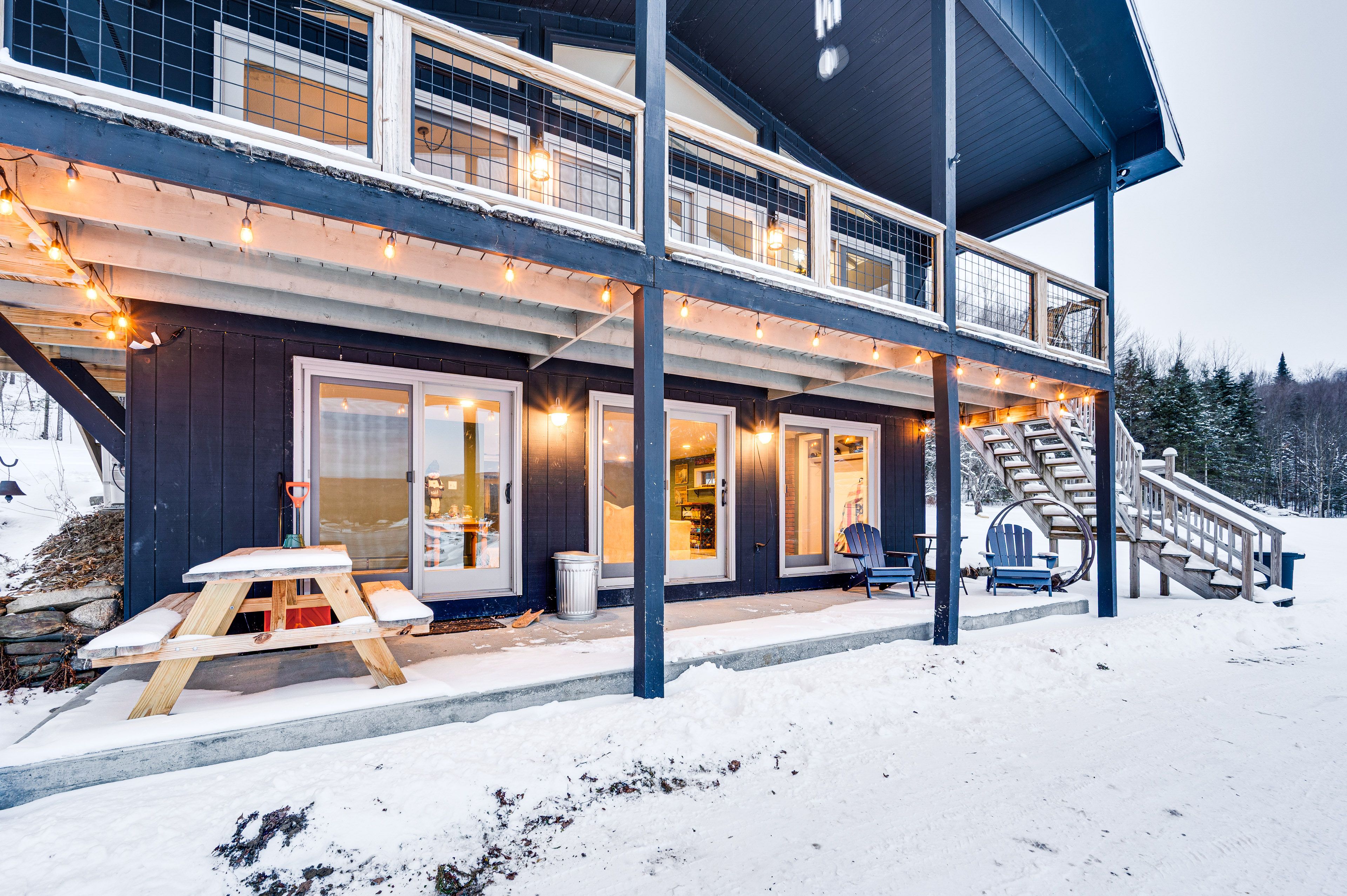 House Exterior | Covered Deck w/ Seating | Covered Patio w/ Picnic Table