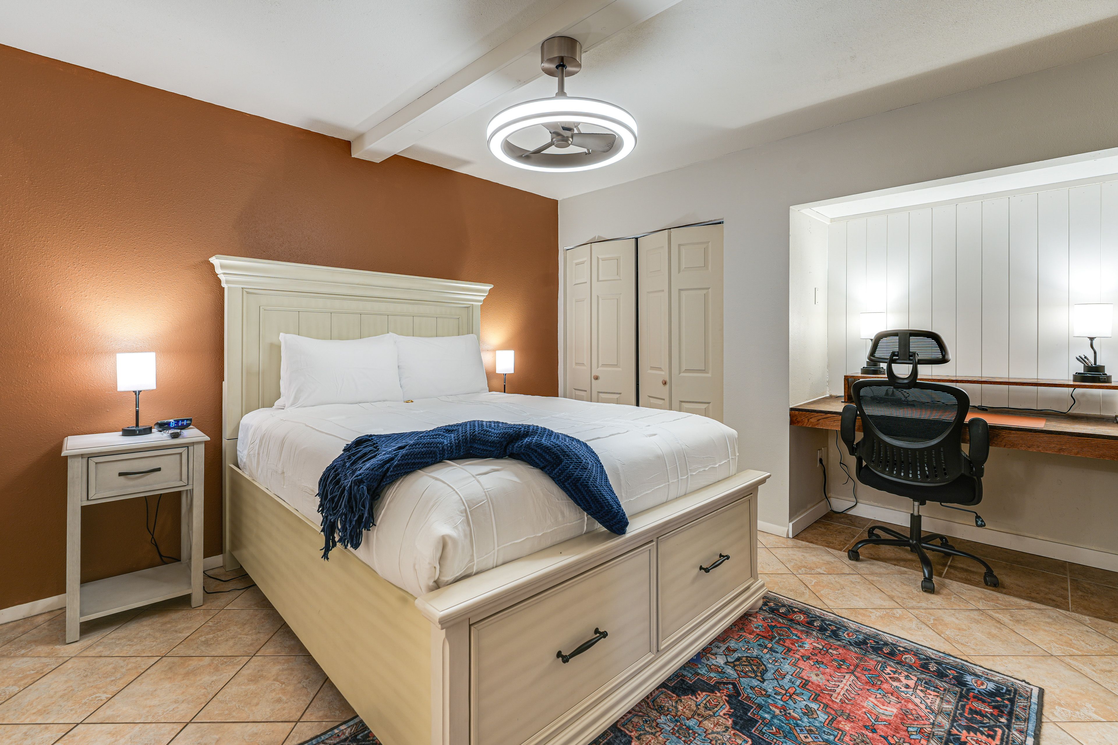 Bedroom 2 | Queen Bed | Dedicated Workspace