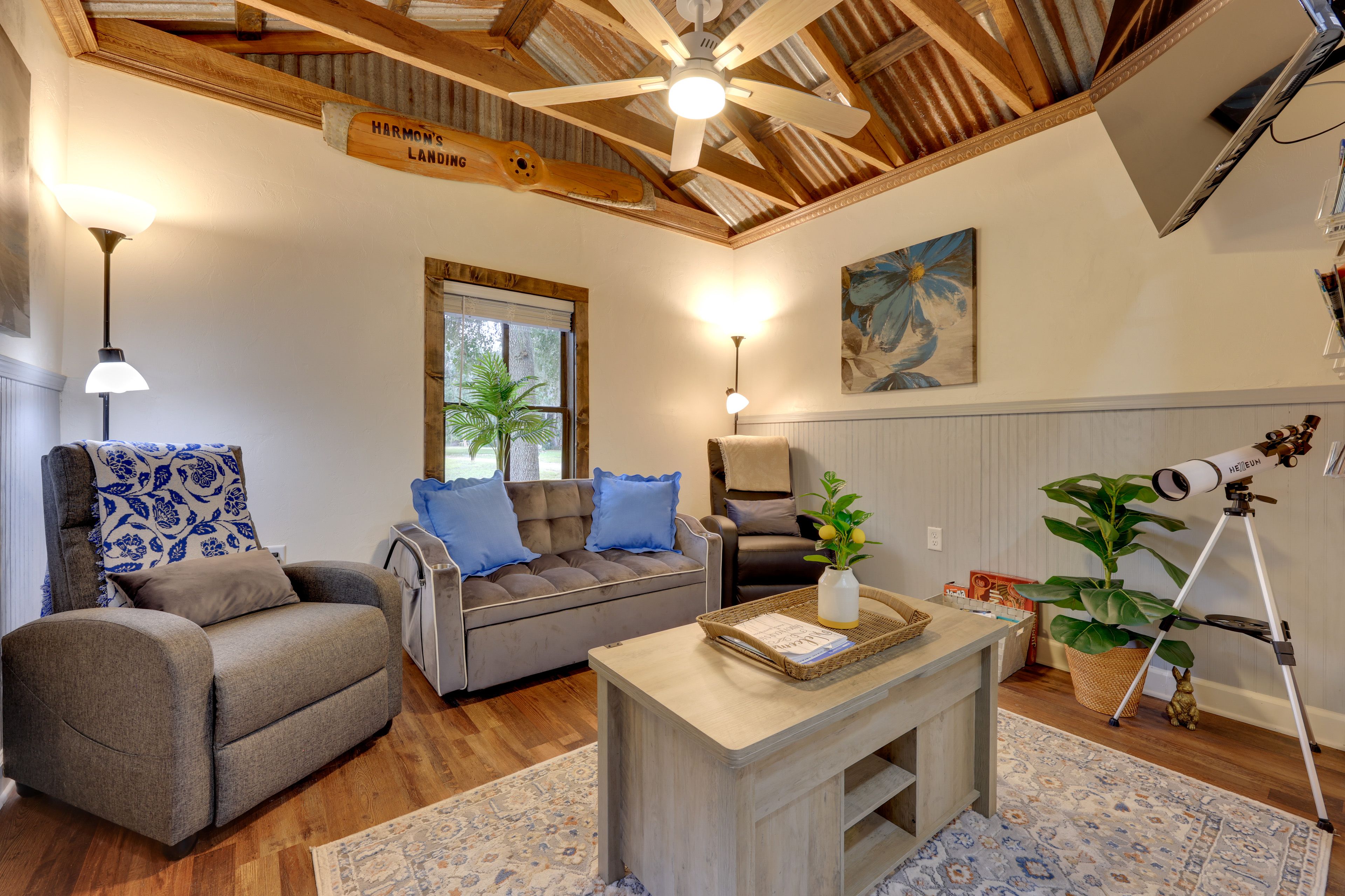 Living Room | Full Sleeper Sofa | Free WiFi | Window A/C Unit