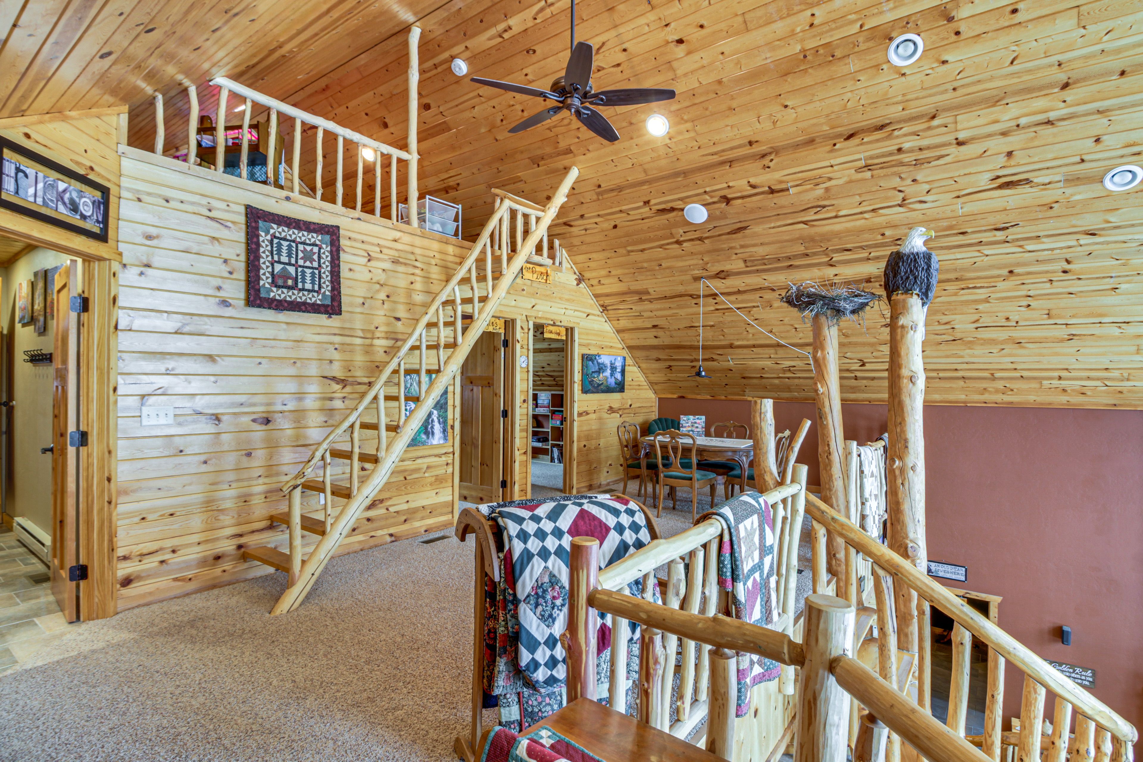 Loft | Upper Level | Queen Bed | Puzzle Table