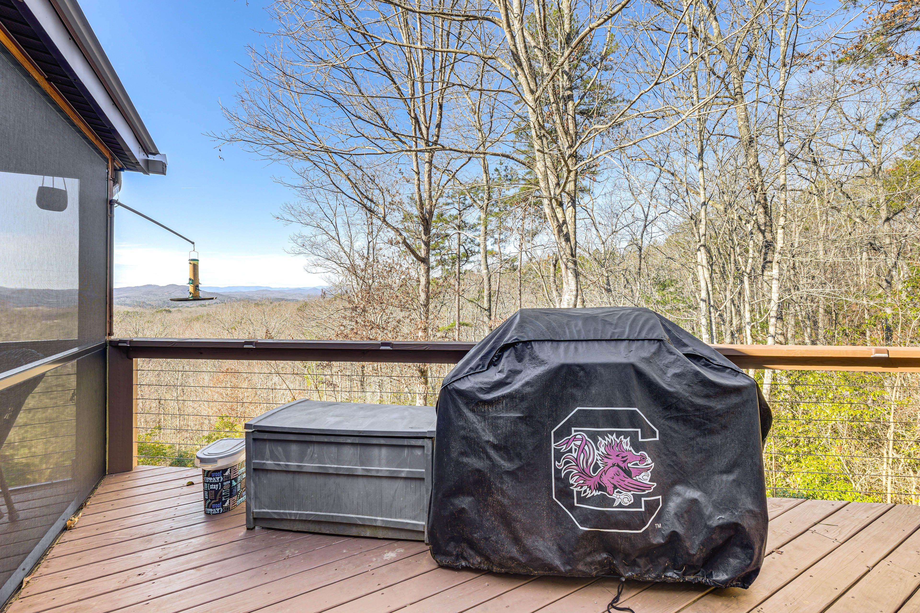 House Exterior | Deck w/ Gas Grill | Mountain Views
