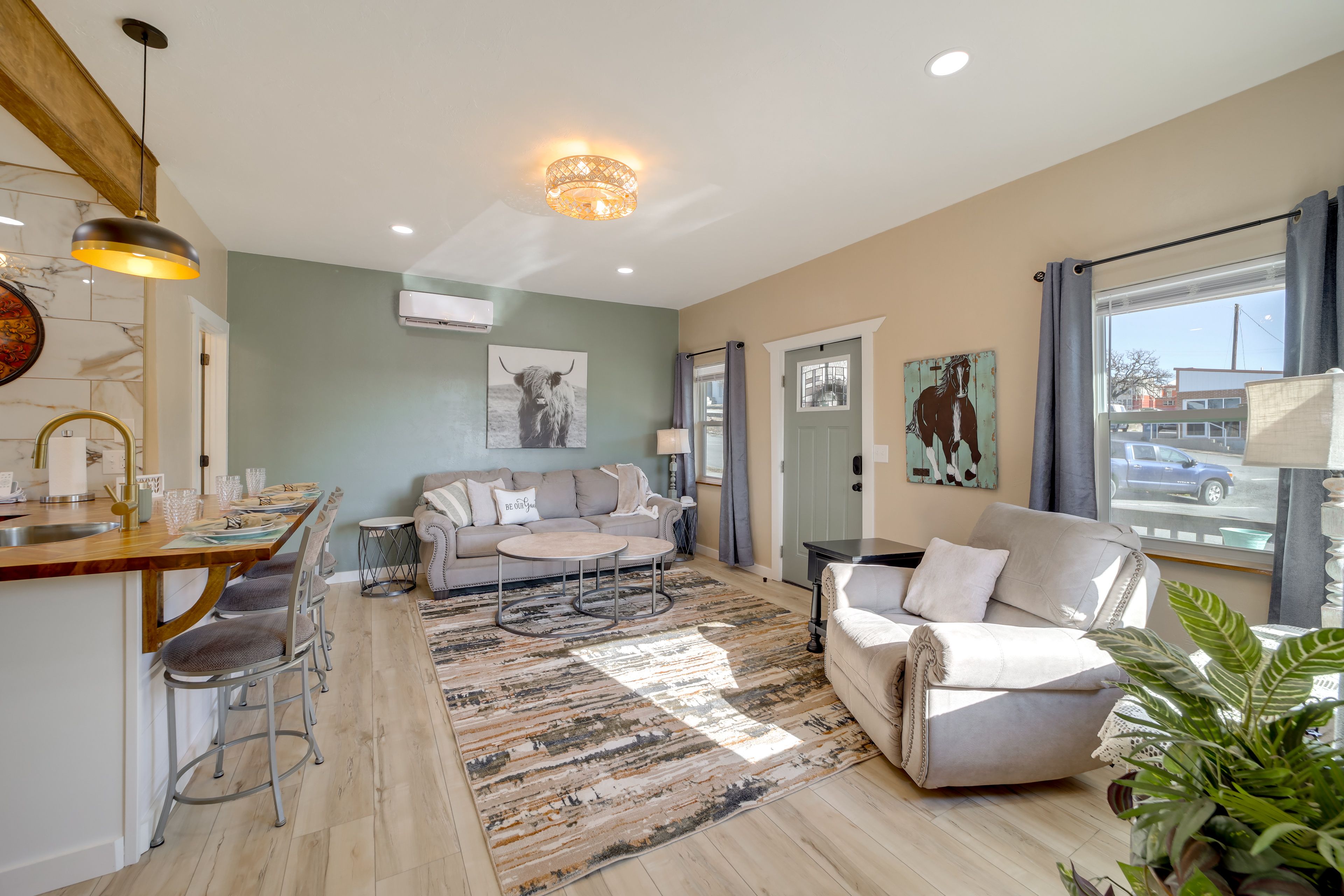 Living Area | Smart TV | Electric Fireplace | Books | Board Games