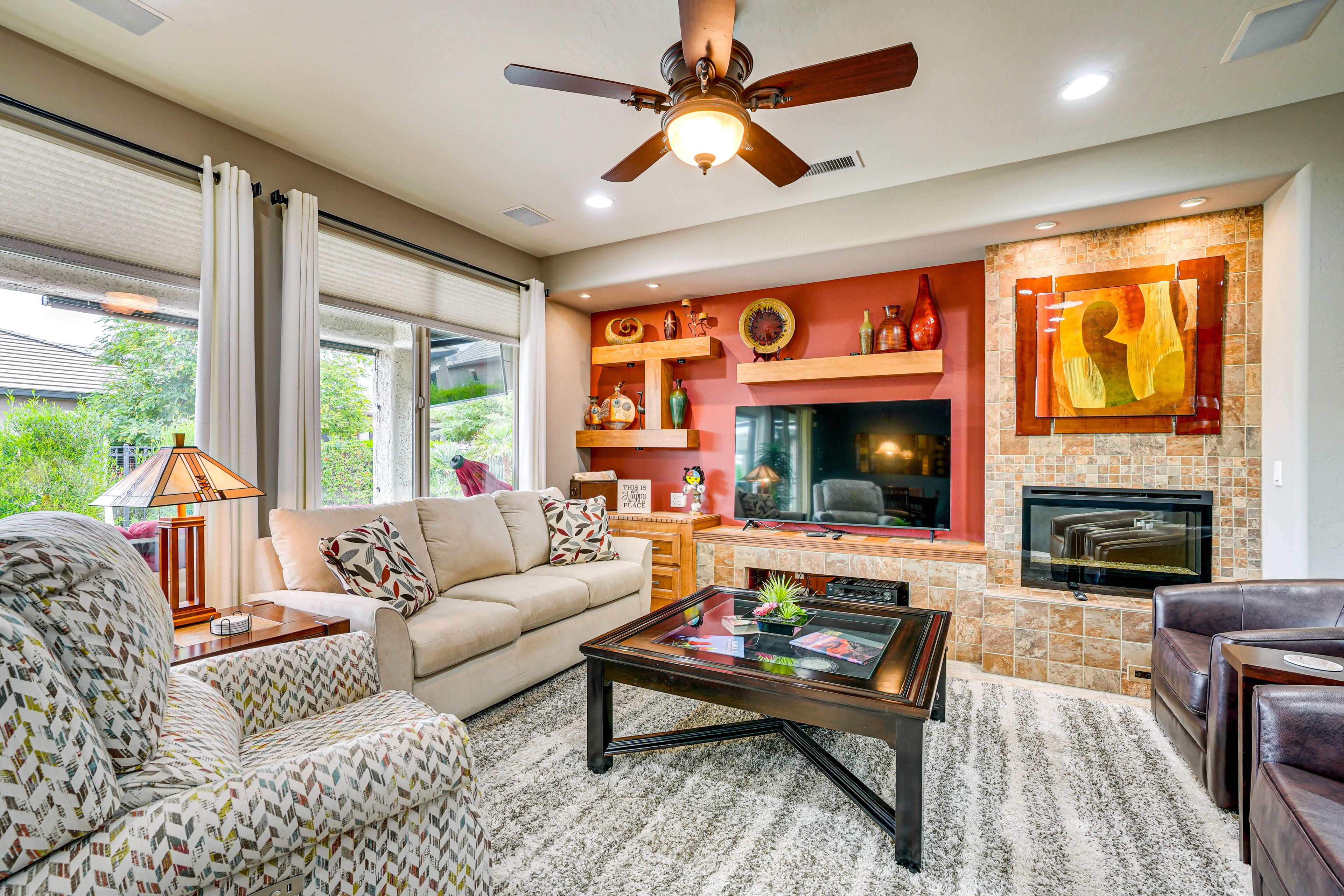 Living Room | Central A/C & Heating | Free WiFi | Single-Story Home