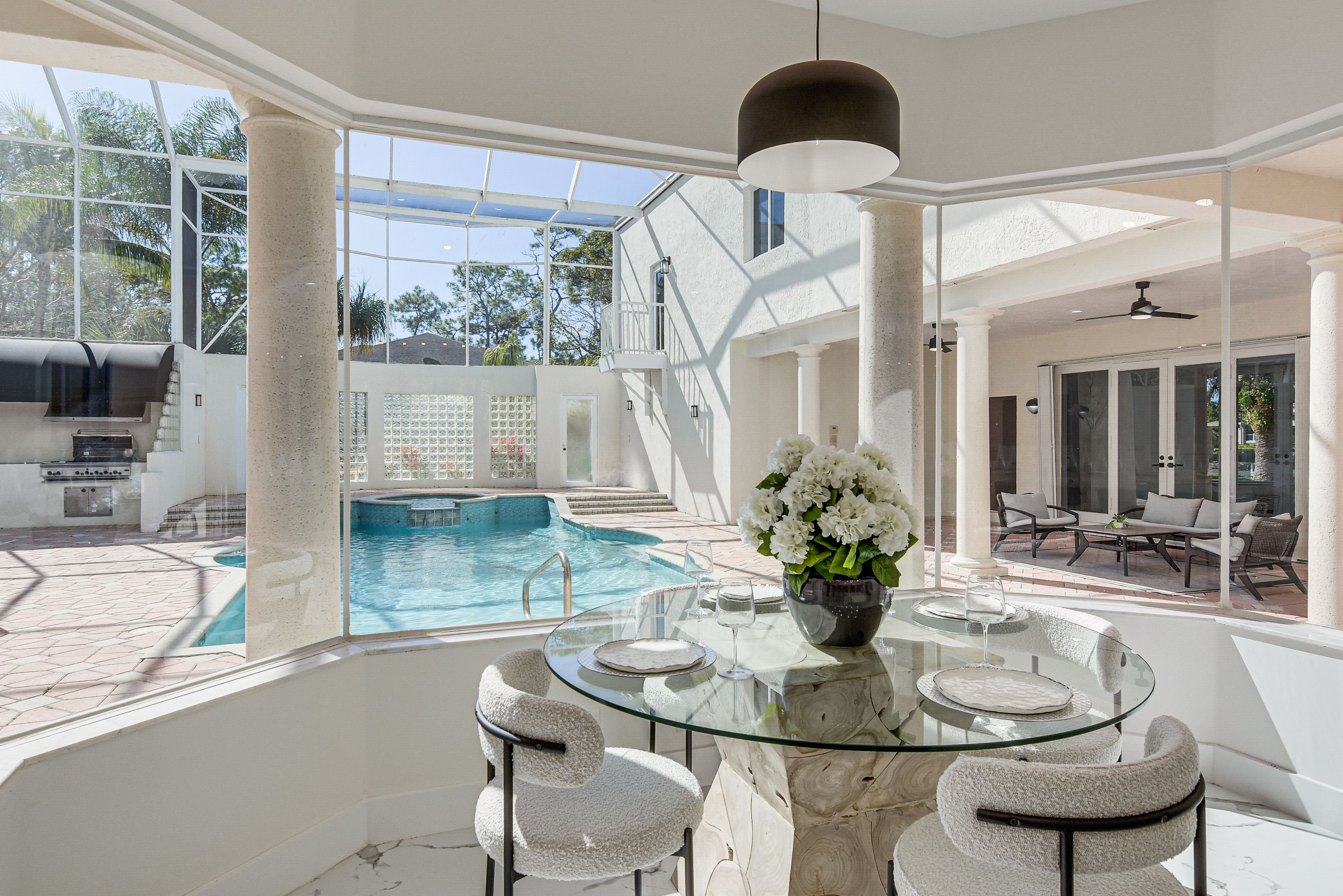 Breakfast Nook | Private Pool & Hot Tub | Outdoor Kitchen