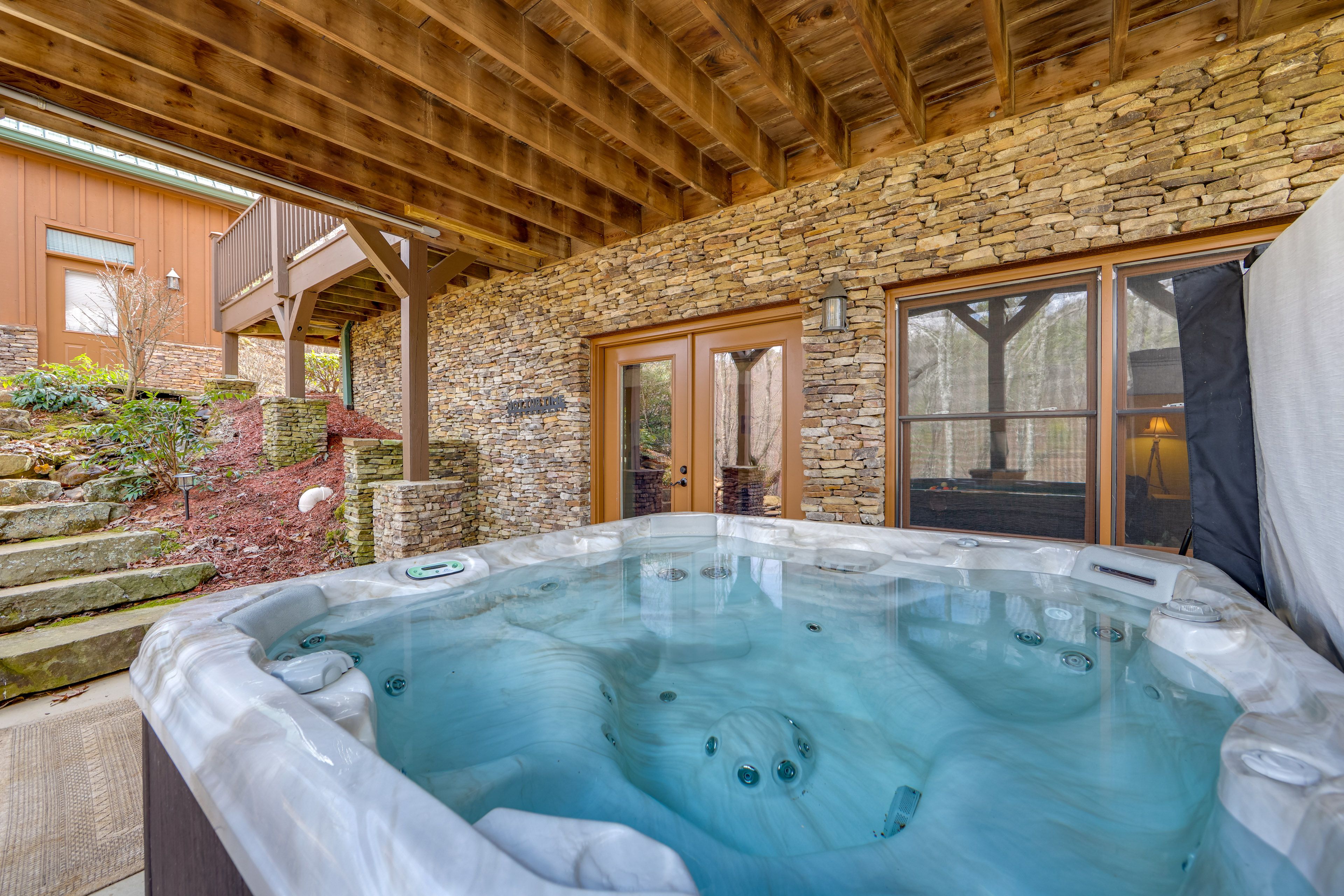 Rear Patio | Private Hot Tub