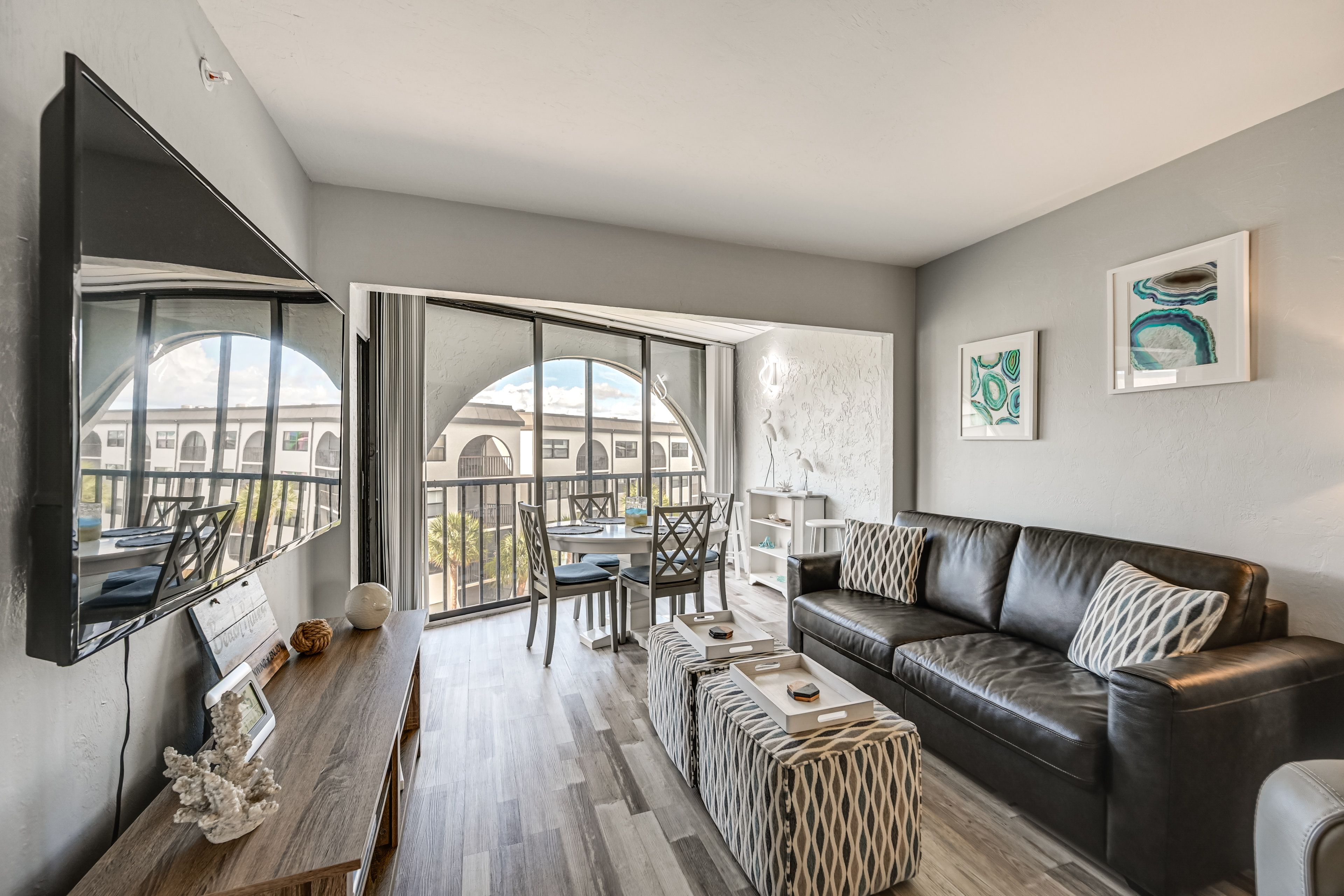 Living Area | Full Sleeper Sofa | TV