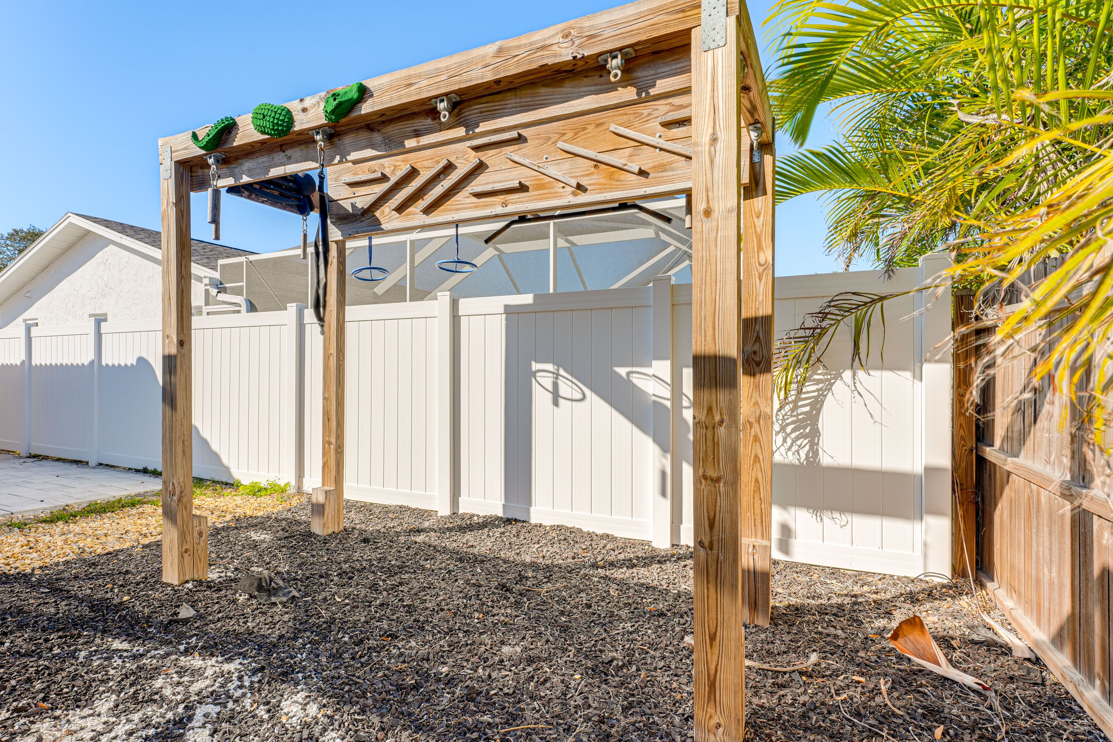 Fenced Backyard | Fitness Station