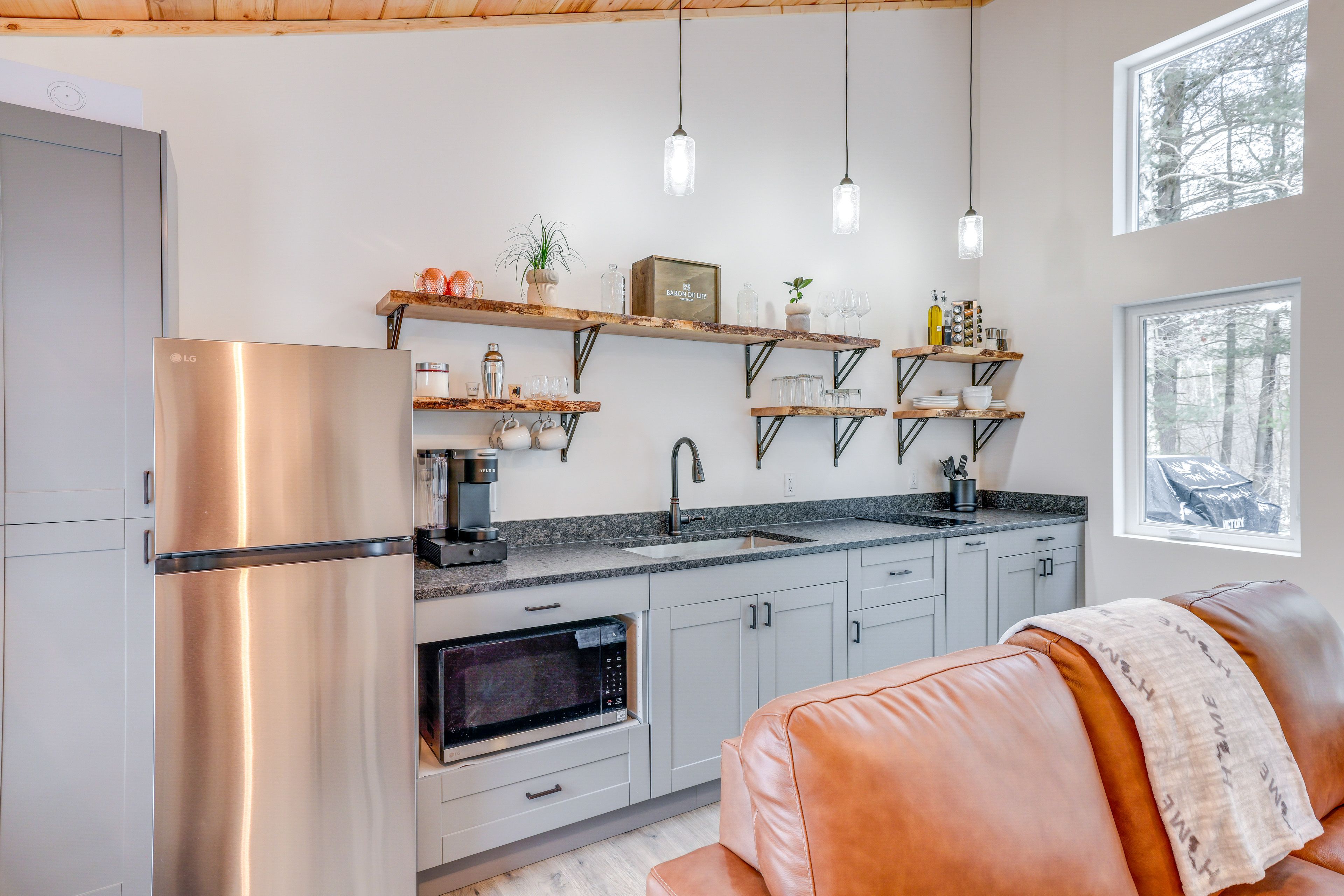 Kitchenette | Keurig Coffee Maker | 2-Burner Electric Stovetop