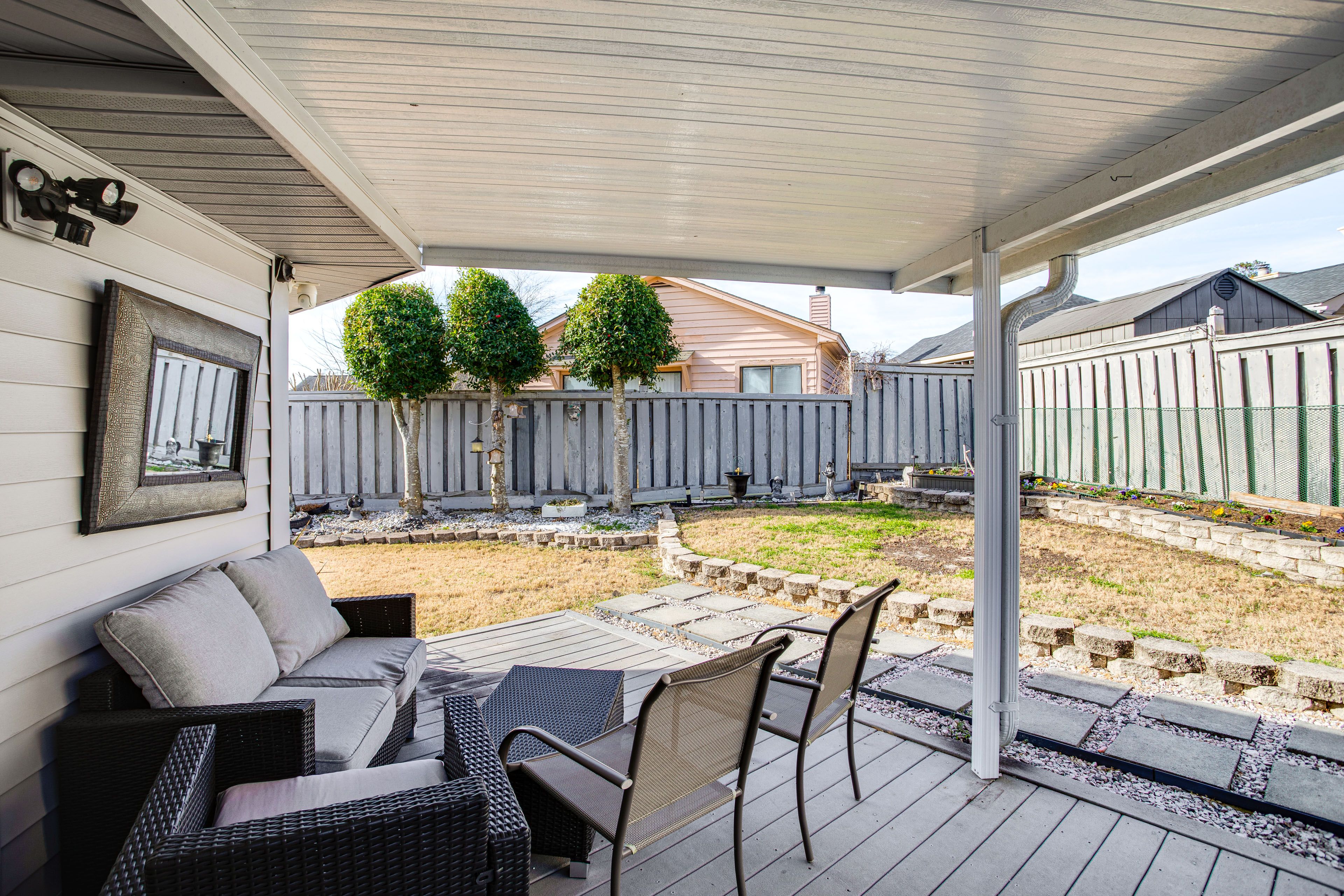 Private Patio | Fenced-In Backyard