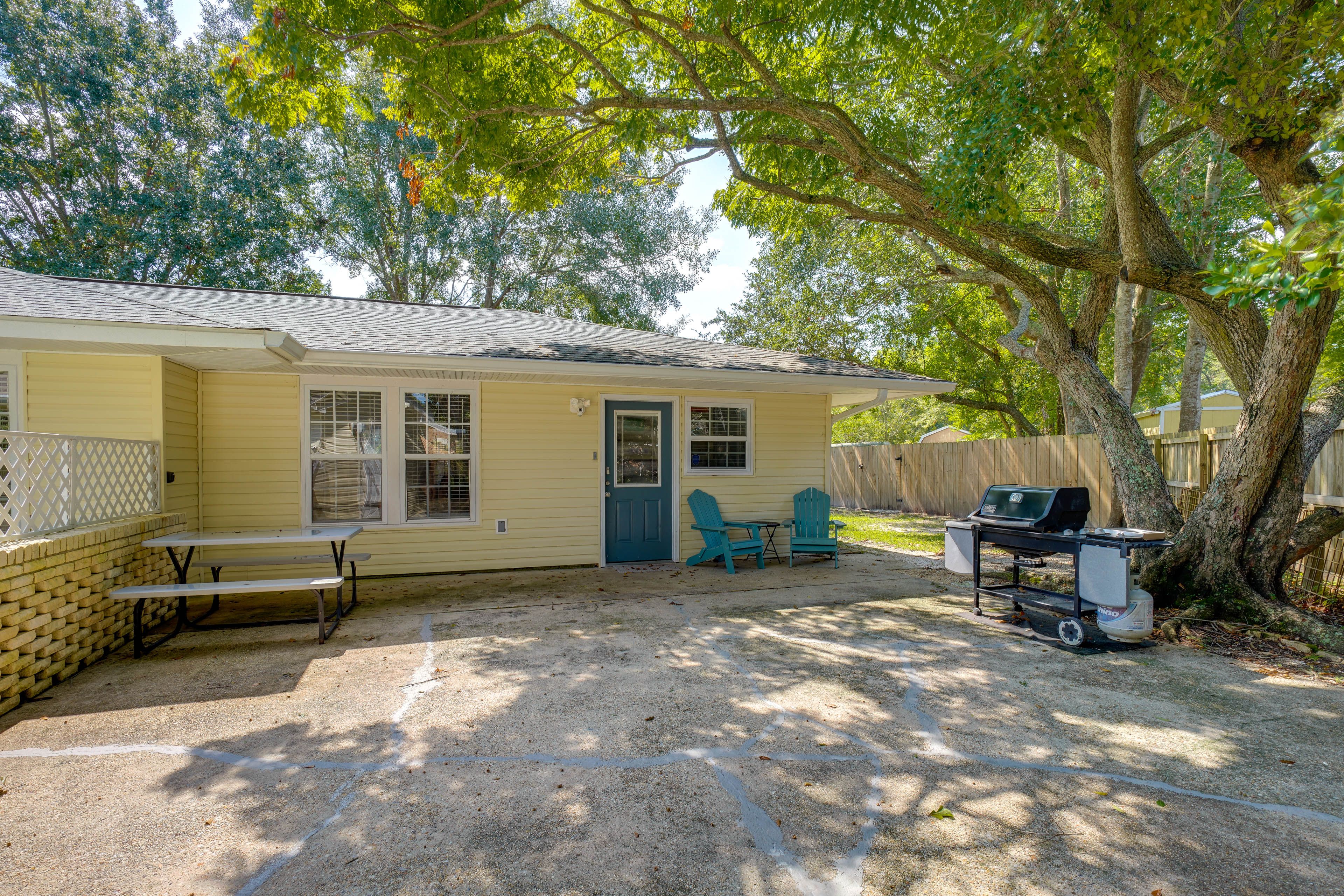 Exterior | Furnished Patio | Private Yard | Single-Story Home