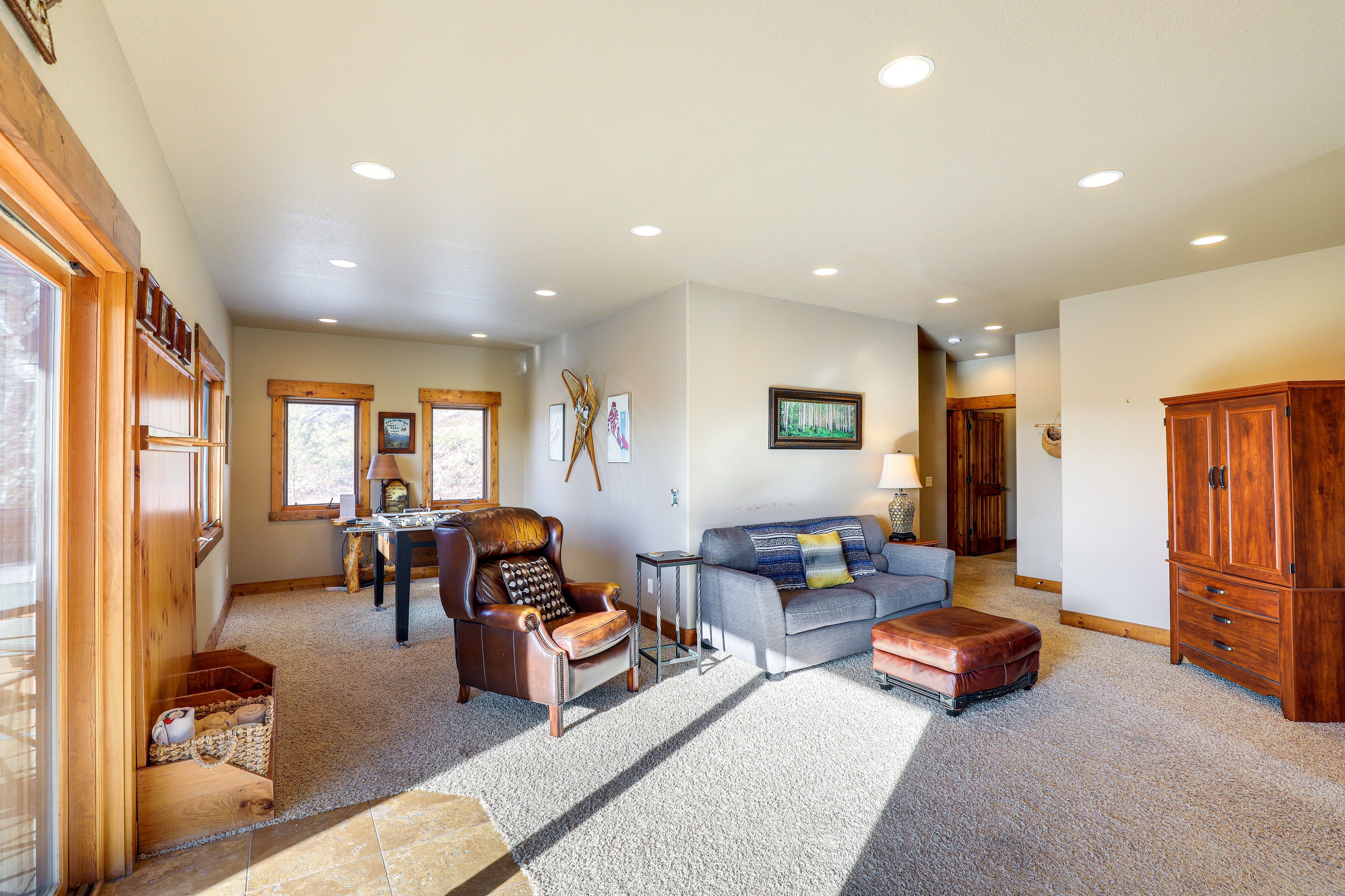 Basement Lounge | Queen Sleeper Sofa | Lower Level