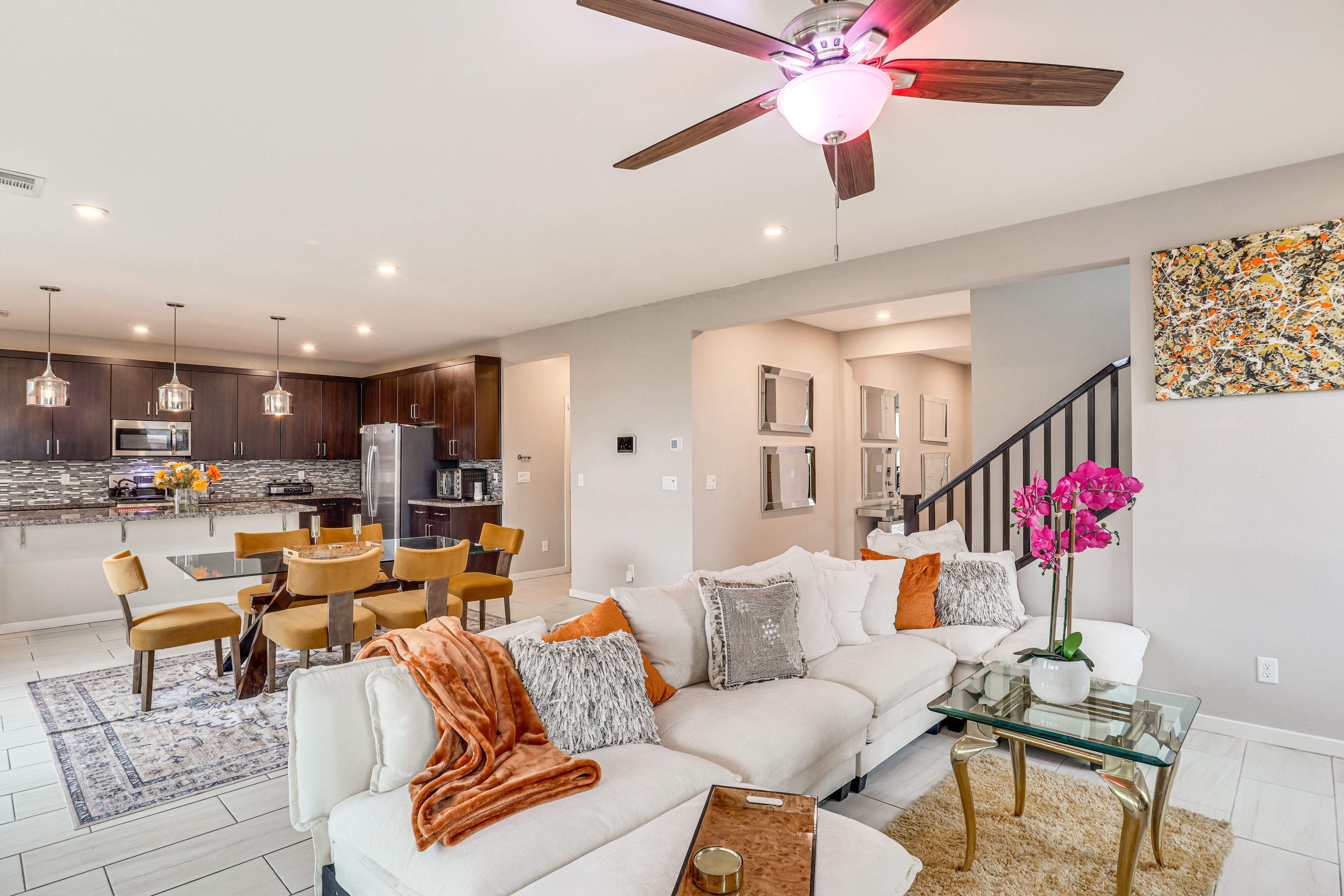 Living Room | 1st Floor | Smart TV | In-Unit Laundry | Central A/C