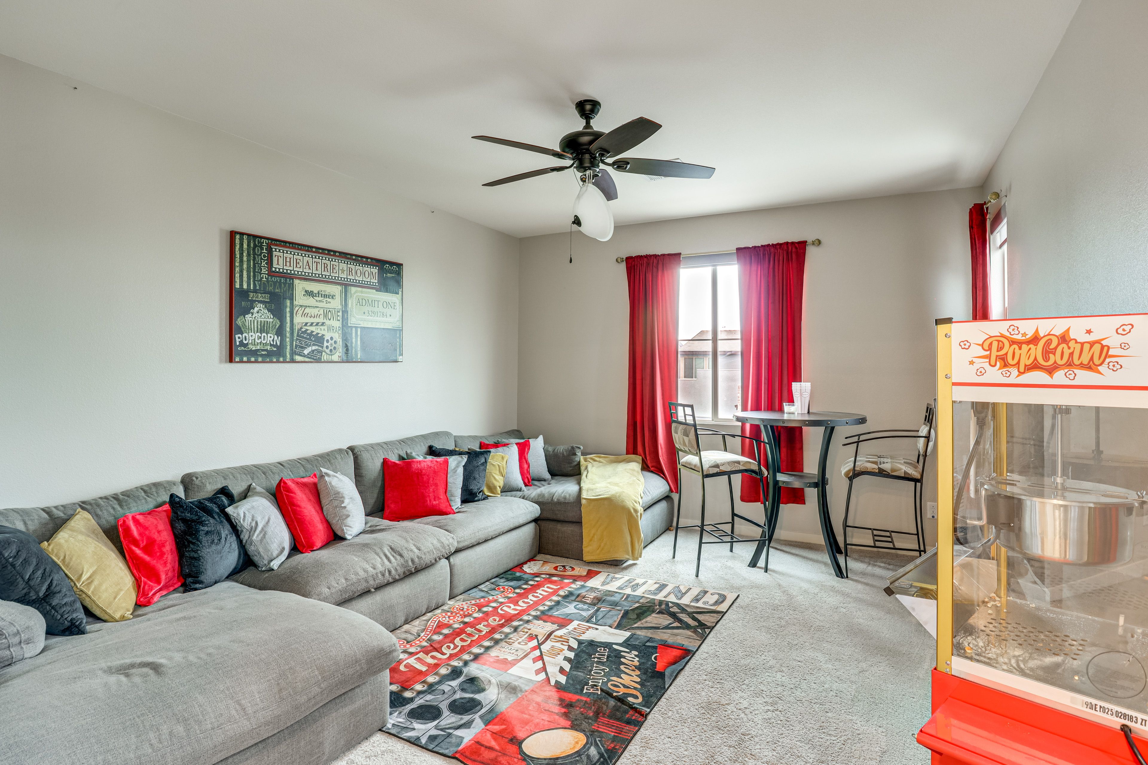 Movie Room | Popcorn Machine | Seating Area