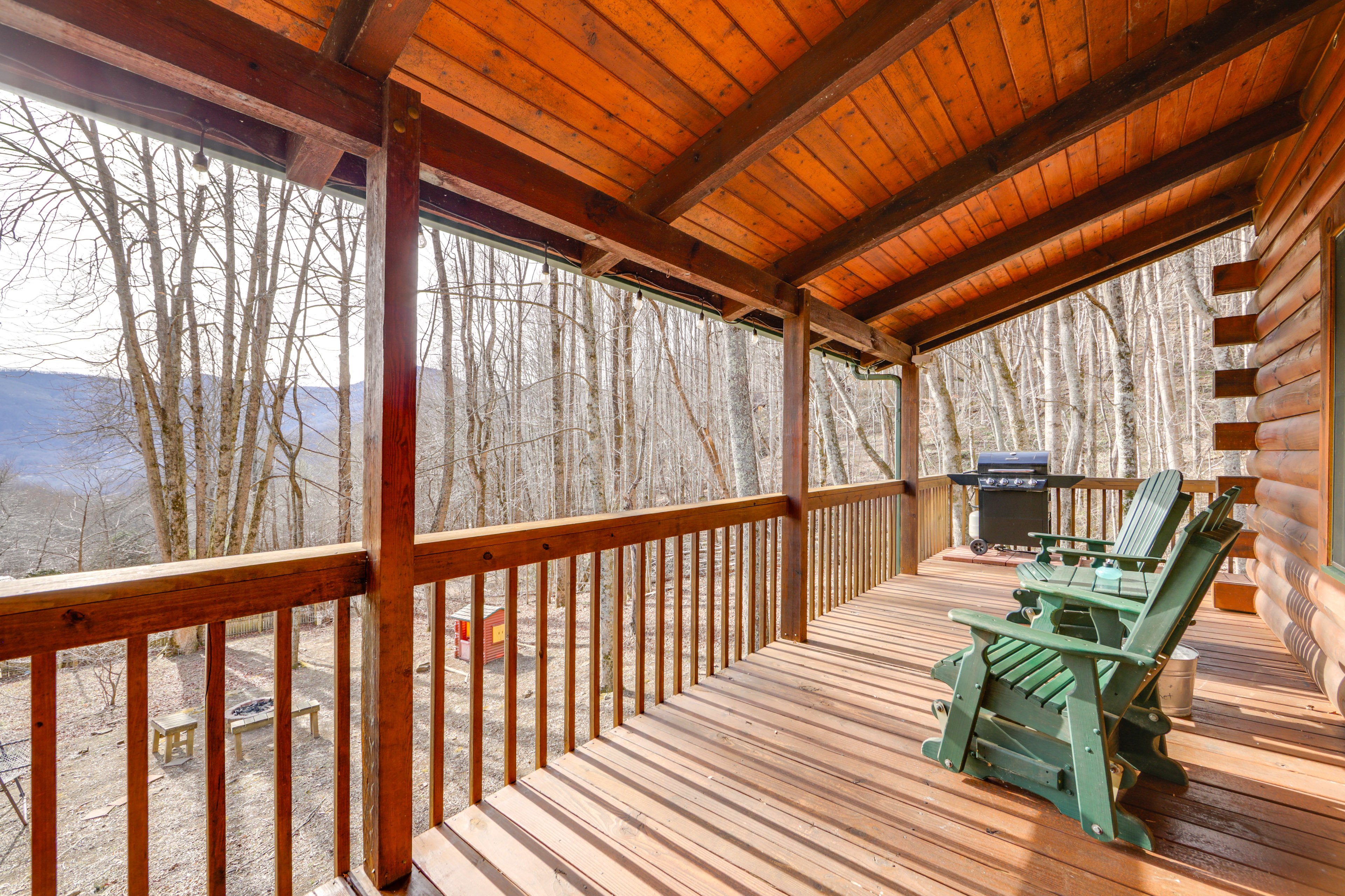 Wraparound Deck | Gas Grill | Mountain Views