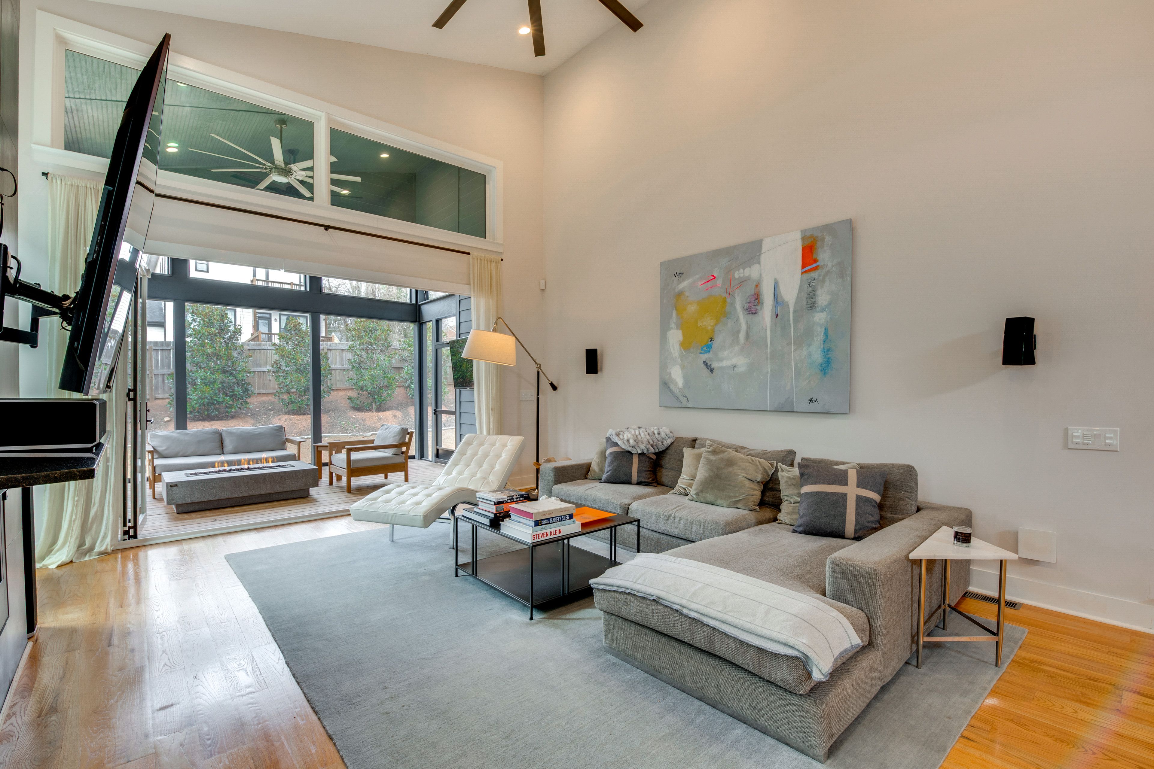 Living Room | Main Level | Smart TV | Home Theater System | Fireplace