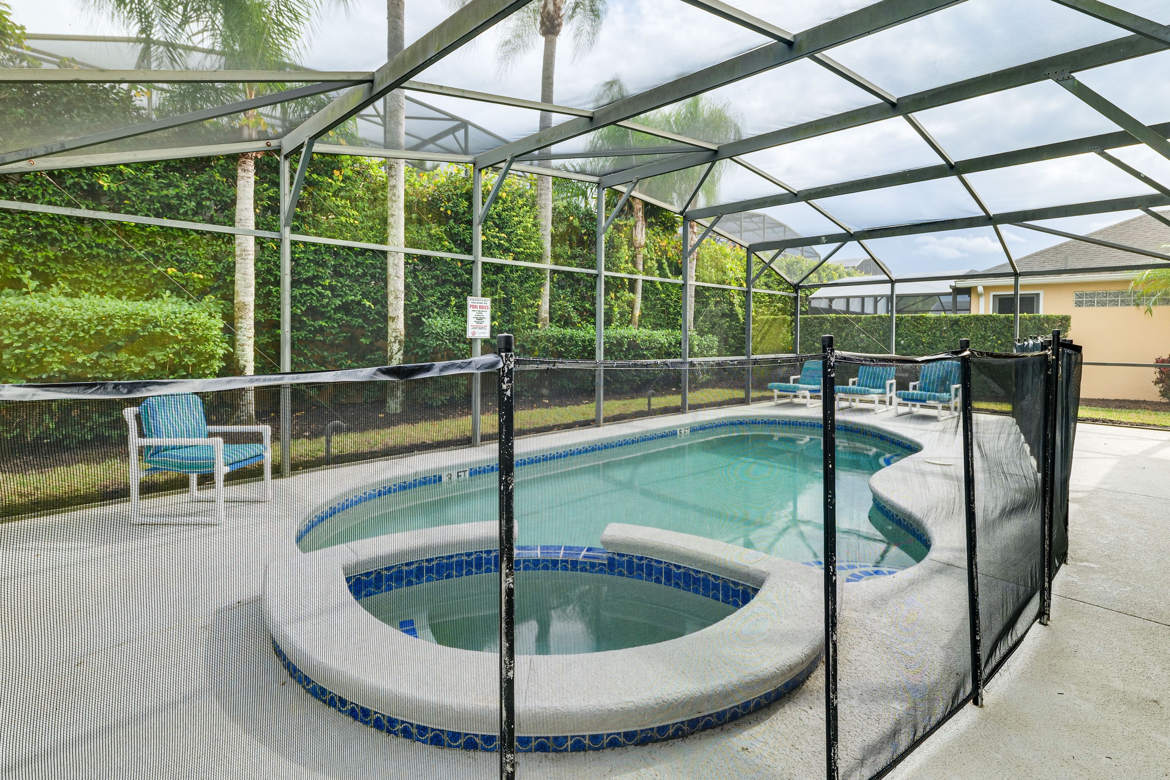 Screened Lanai | Private Fenced Pool (Heated w/ Addt'l Fee) & Hot Tub