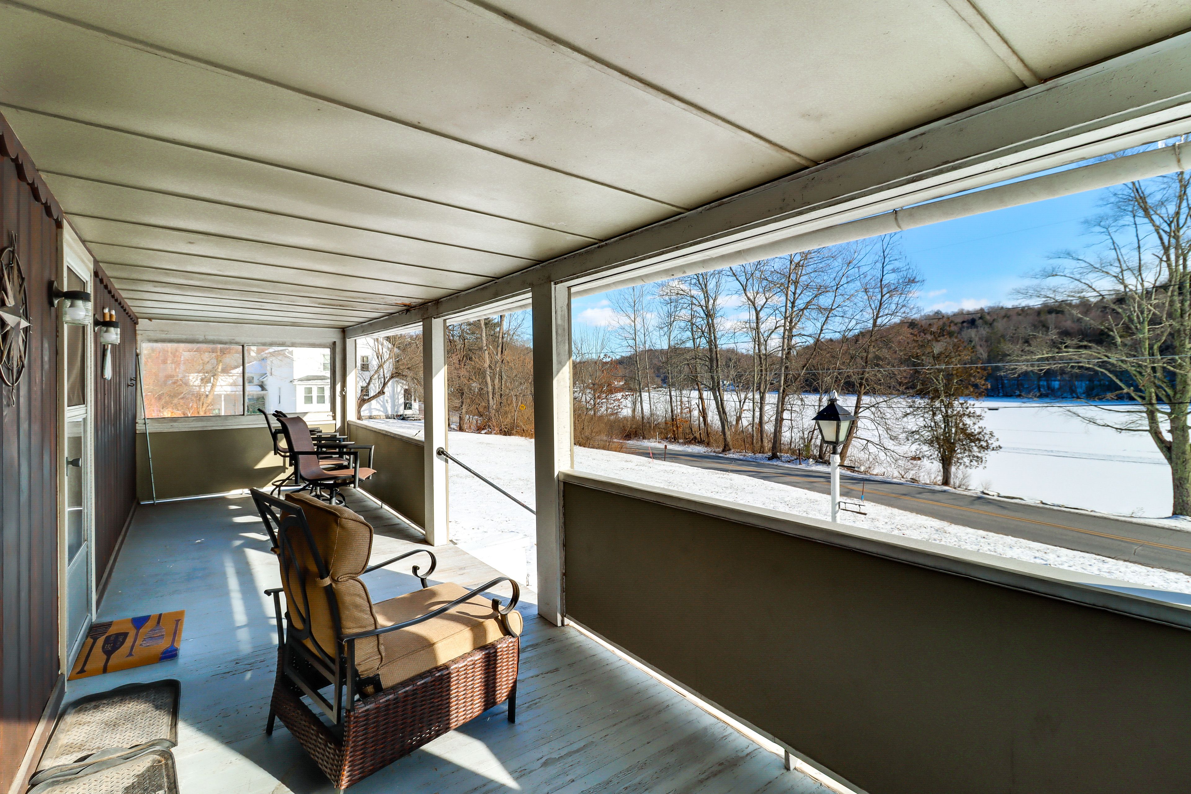 Covered Porch w/ Seating | Lake Views
