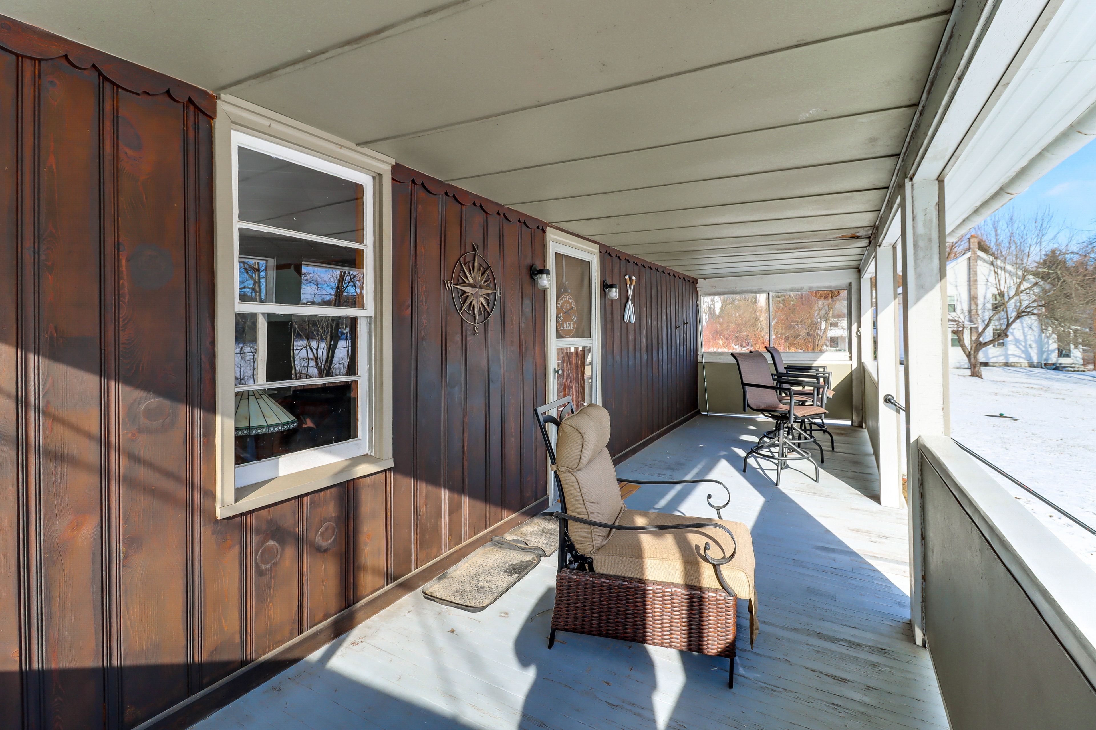 Covered Porch | Seating | Lake Views