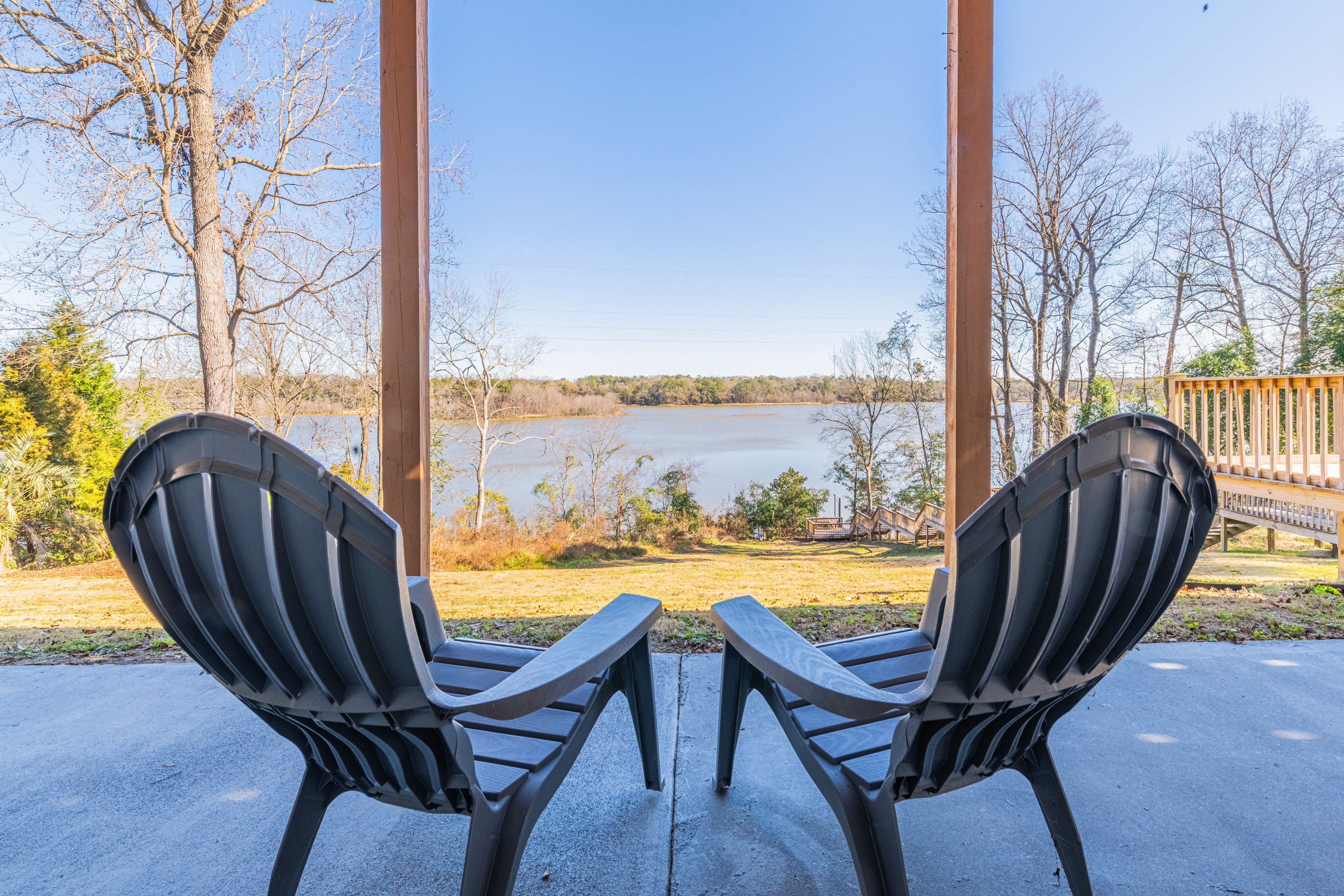 Outdoor Space | 2-Story Home | Wraparound Deck | Lake Views | Fire Pit