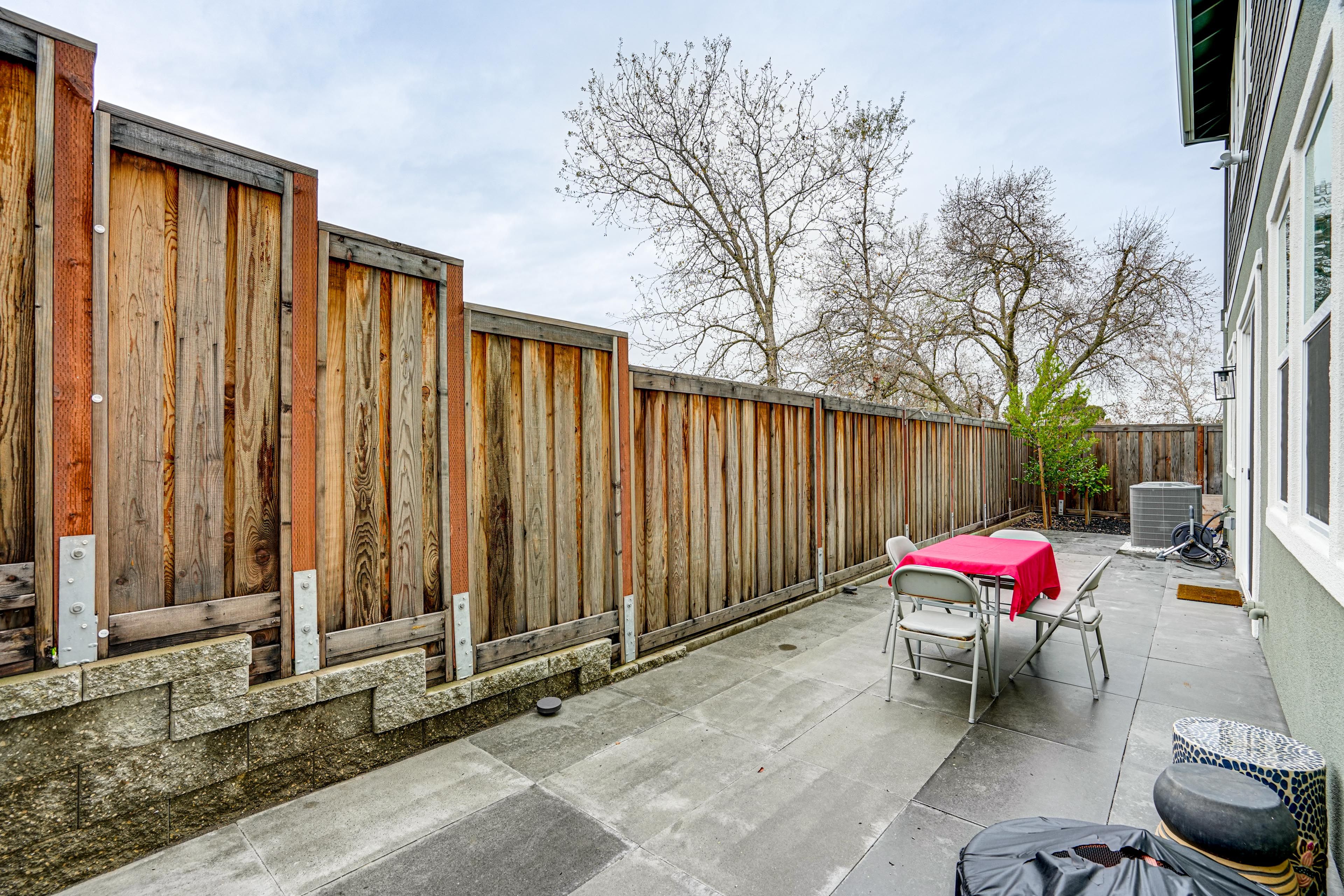 Private Patio w/ Dining Table | Fenced-In Yard w/ Garden