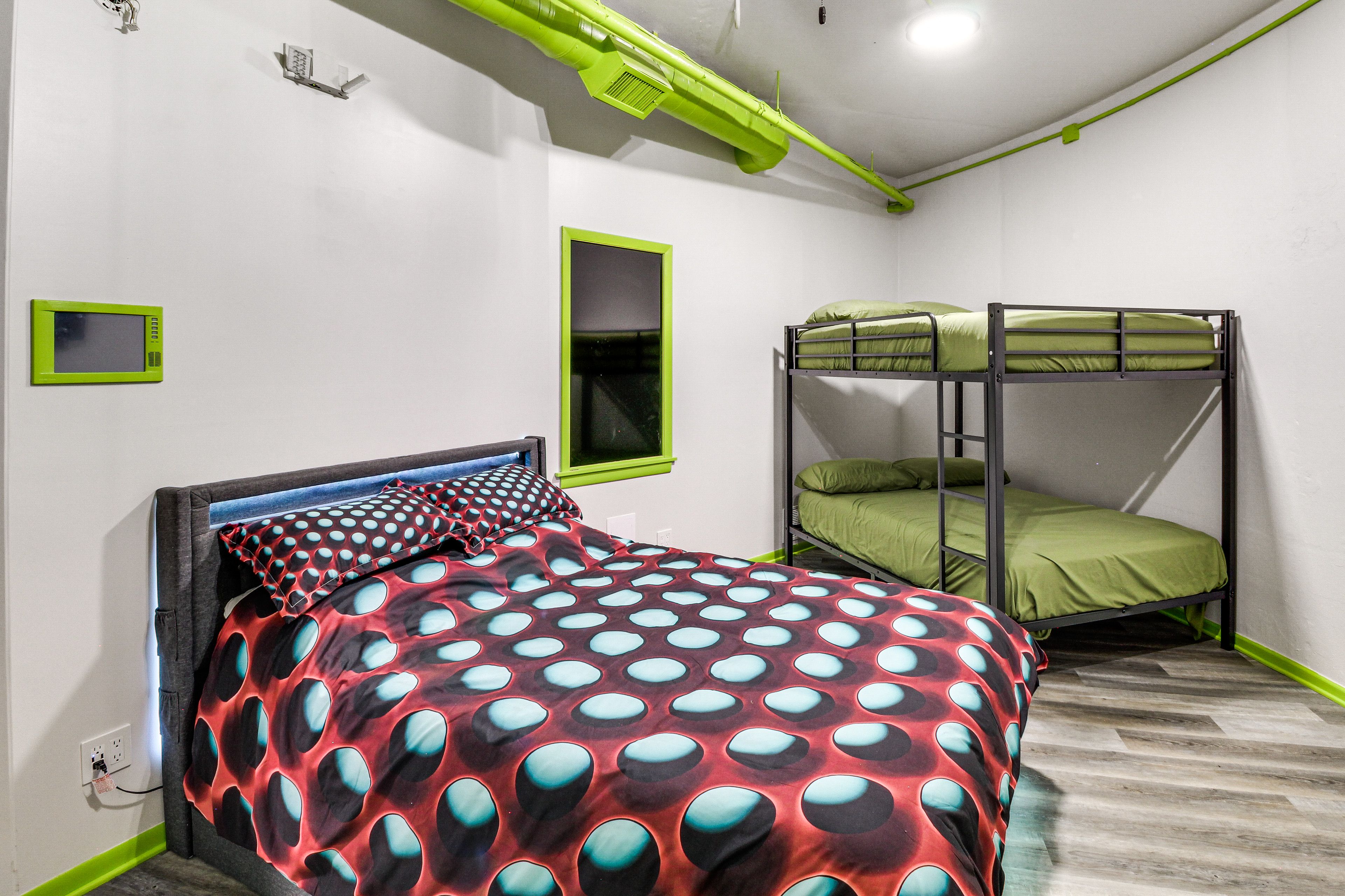 Bedroom 2 | Queen Bed | Queen Bunk Bed | Queen Sleeper Sofa | 2nd Level