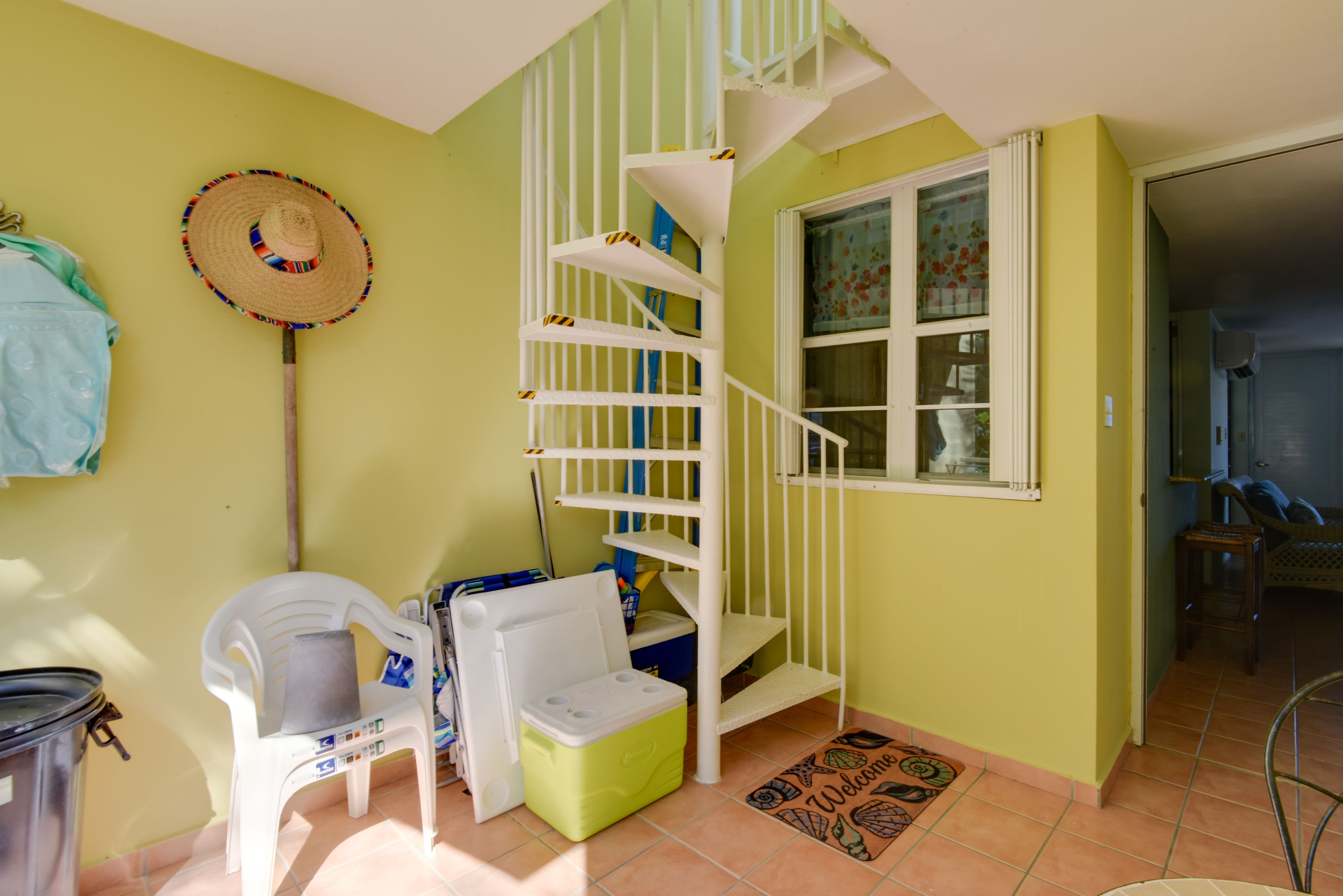 Stairs to Rooftop Patio