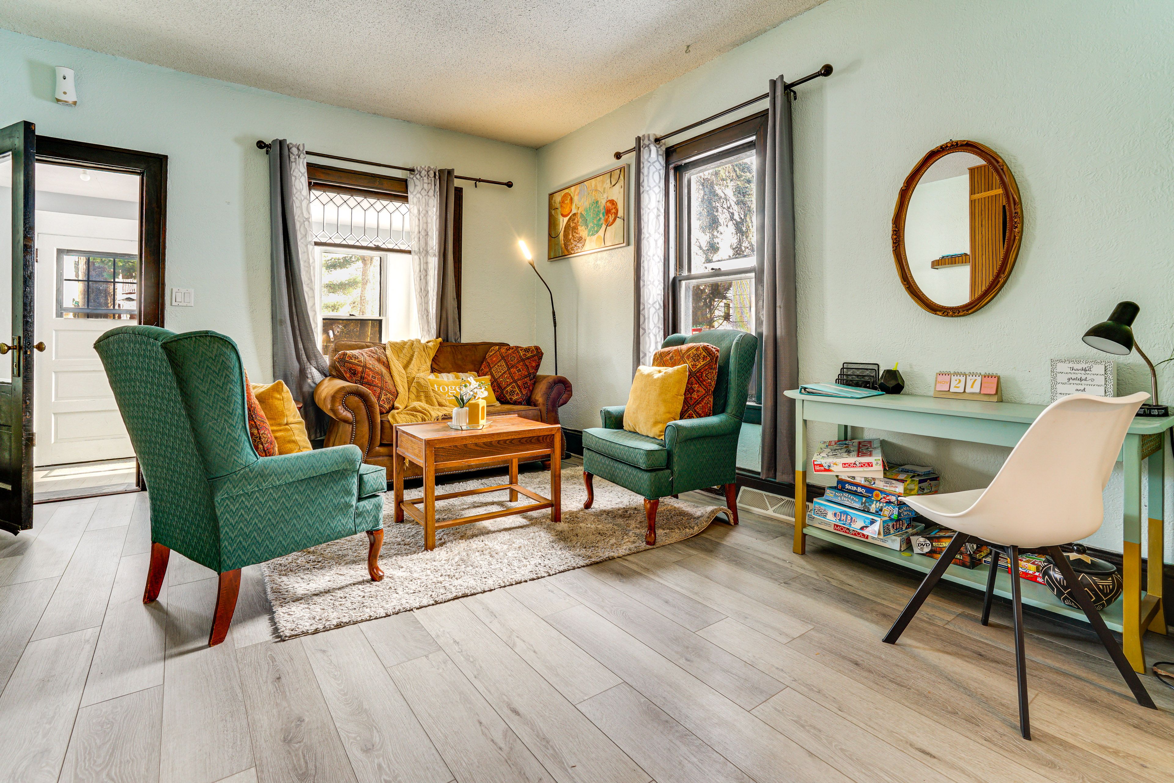 Living Room | Smart TV | Electric Fireplace | 1st Floor