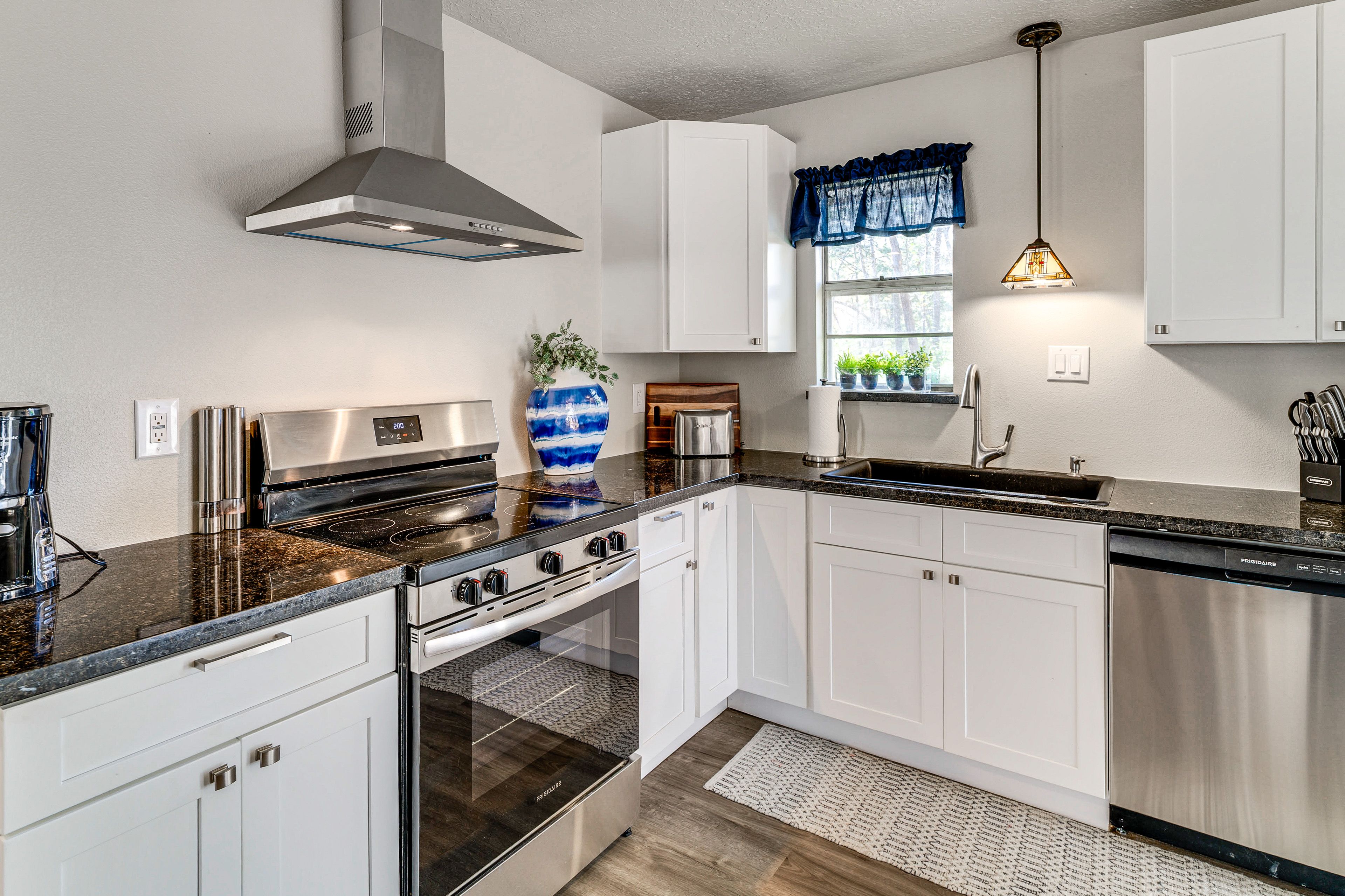 Kitchen | Central Heating & A/C | In-Unit Laundry