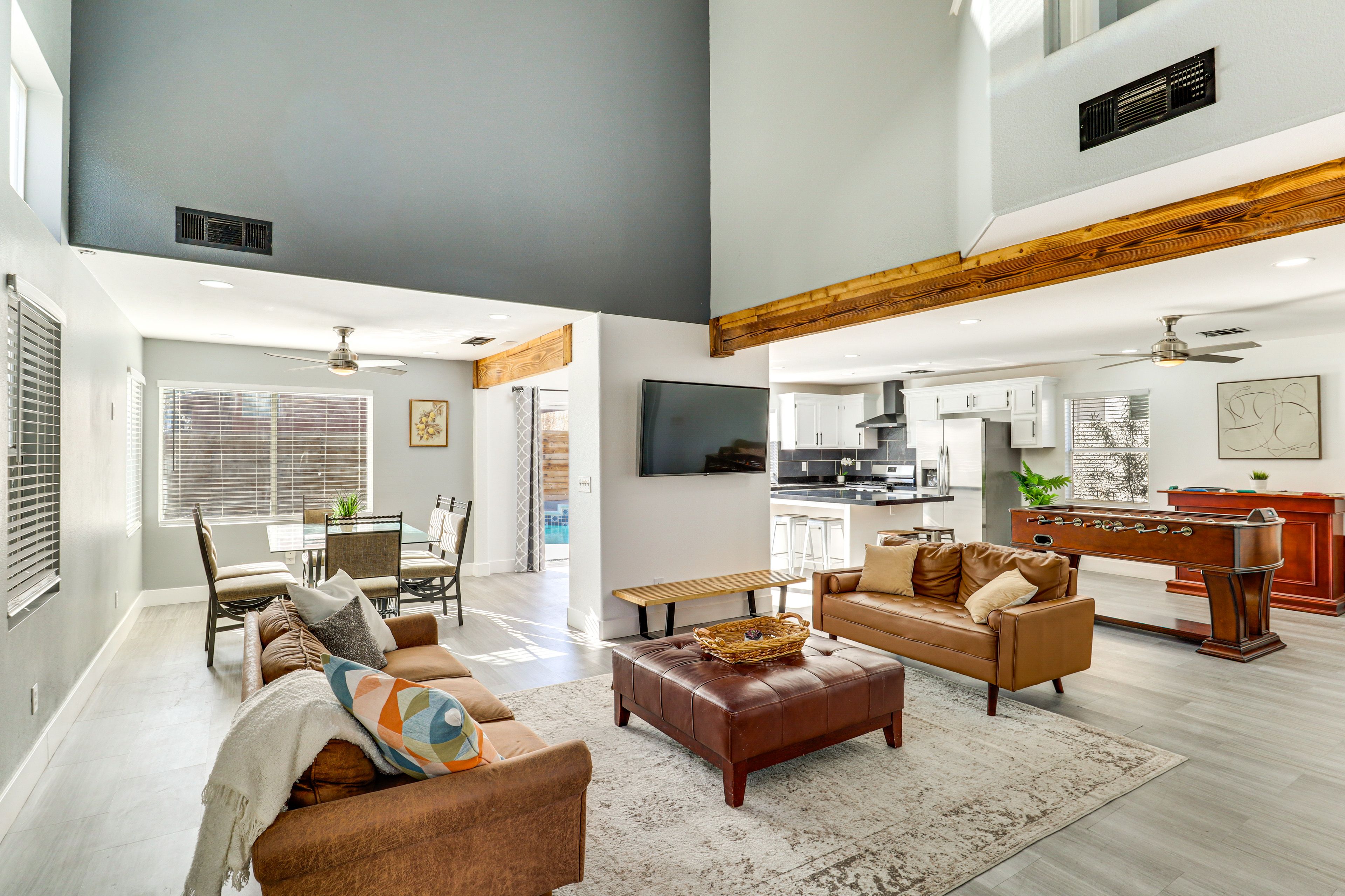 Living Room | 1st Floor | Foosball Table | Free WiFi | Central A/C & Heating