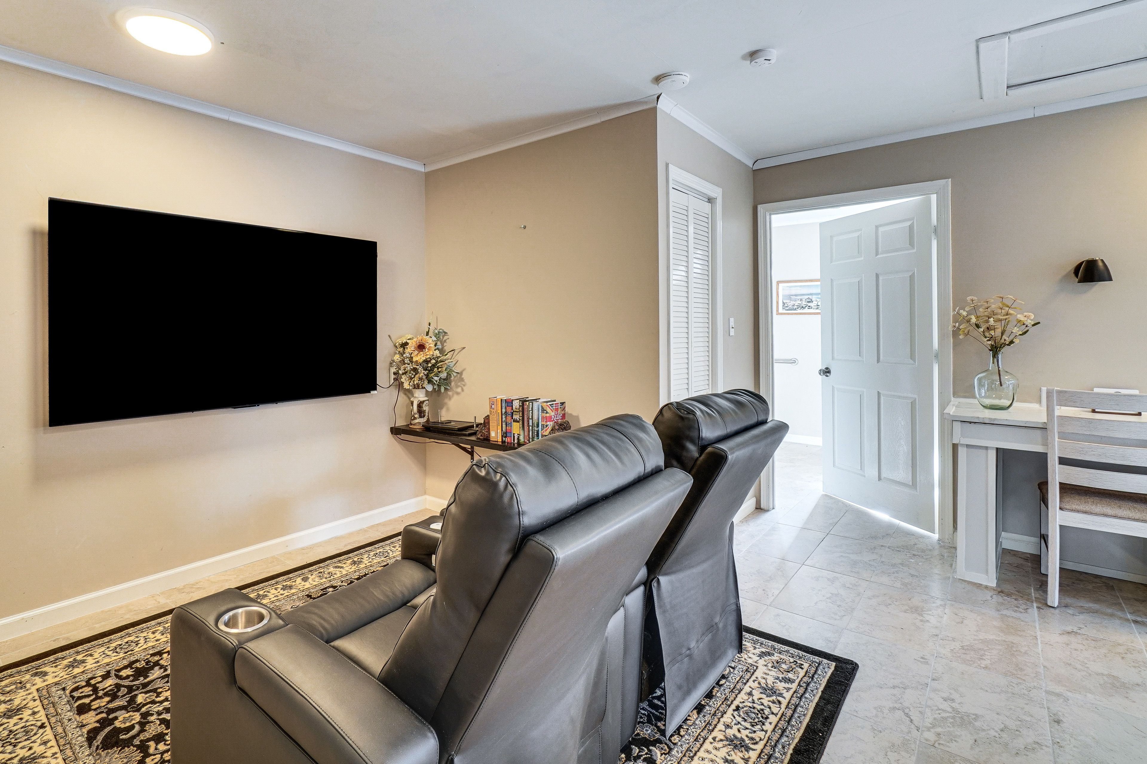 Living Room | 75" Smart TV | Reclining Chairs
