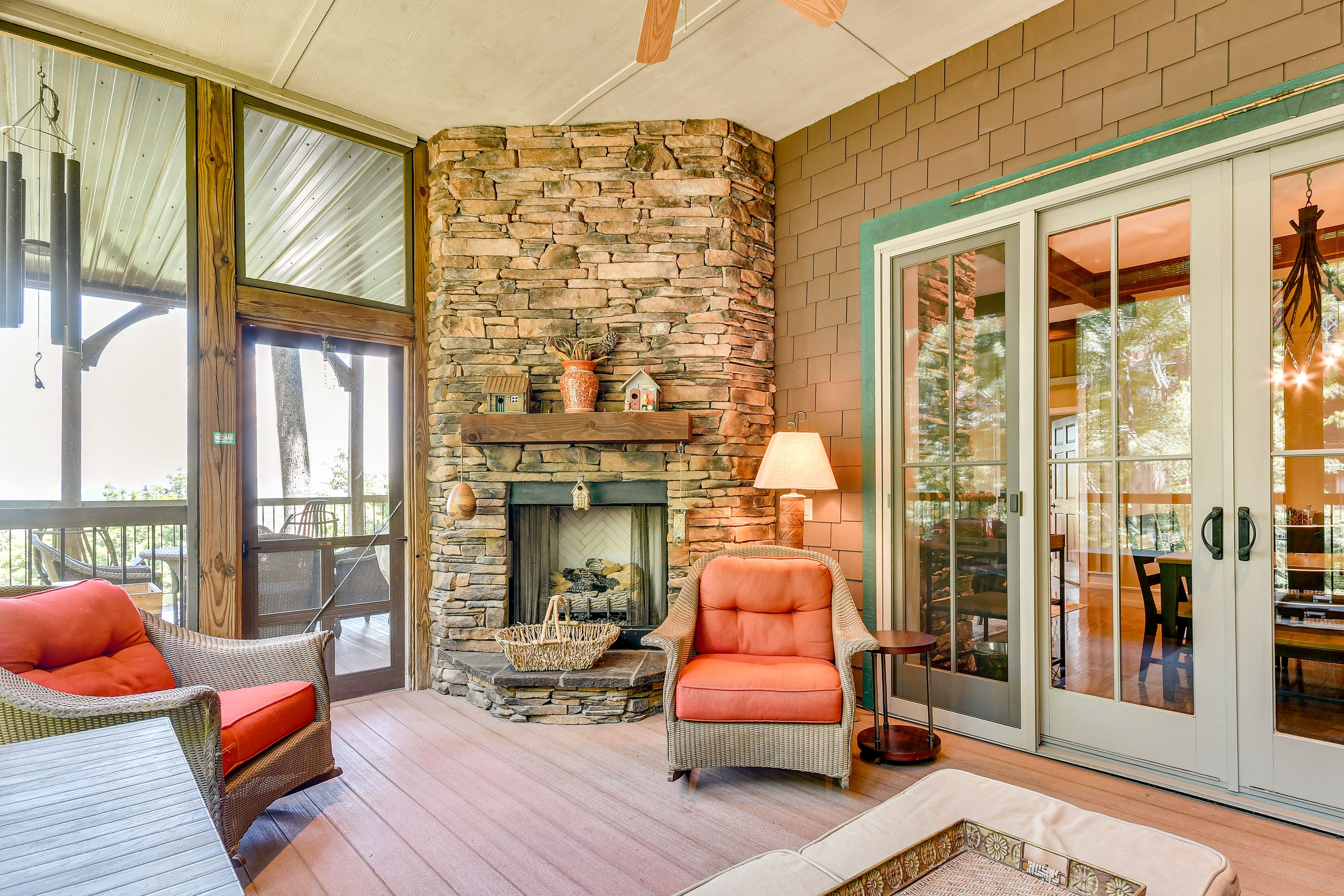 Enclosed Porch | Outdoor Fireplace