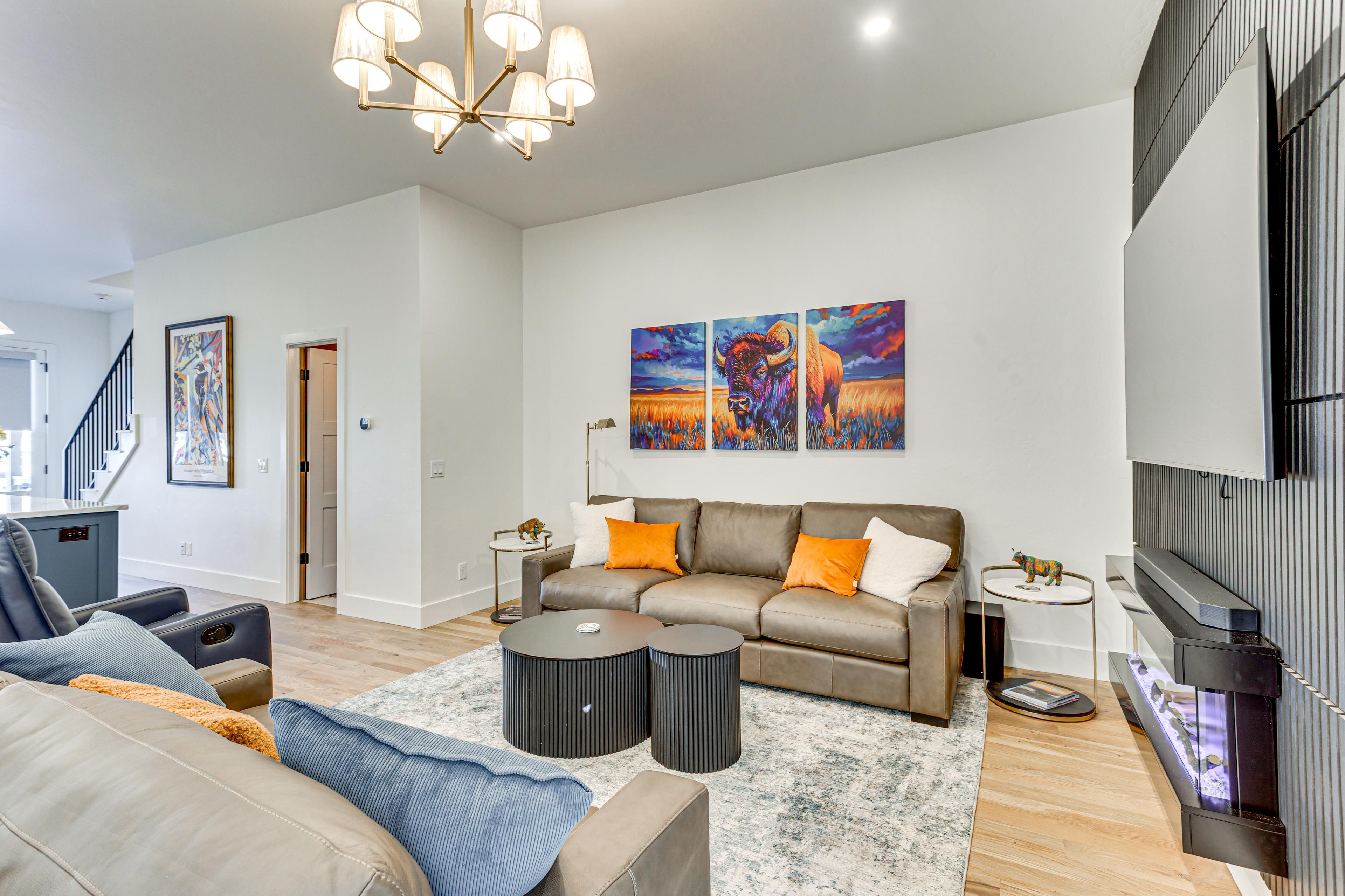 Living Area | TV | Fireplace | 1st Floor