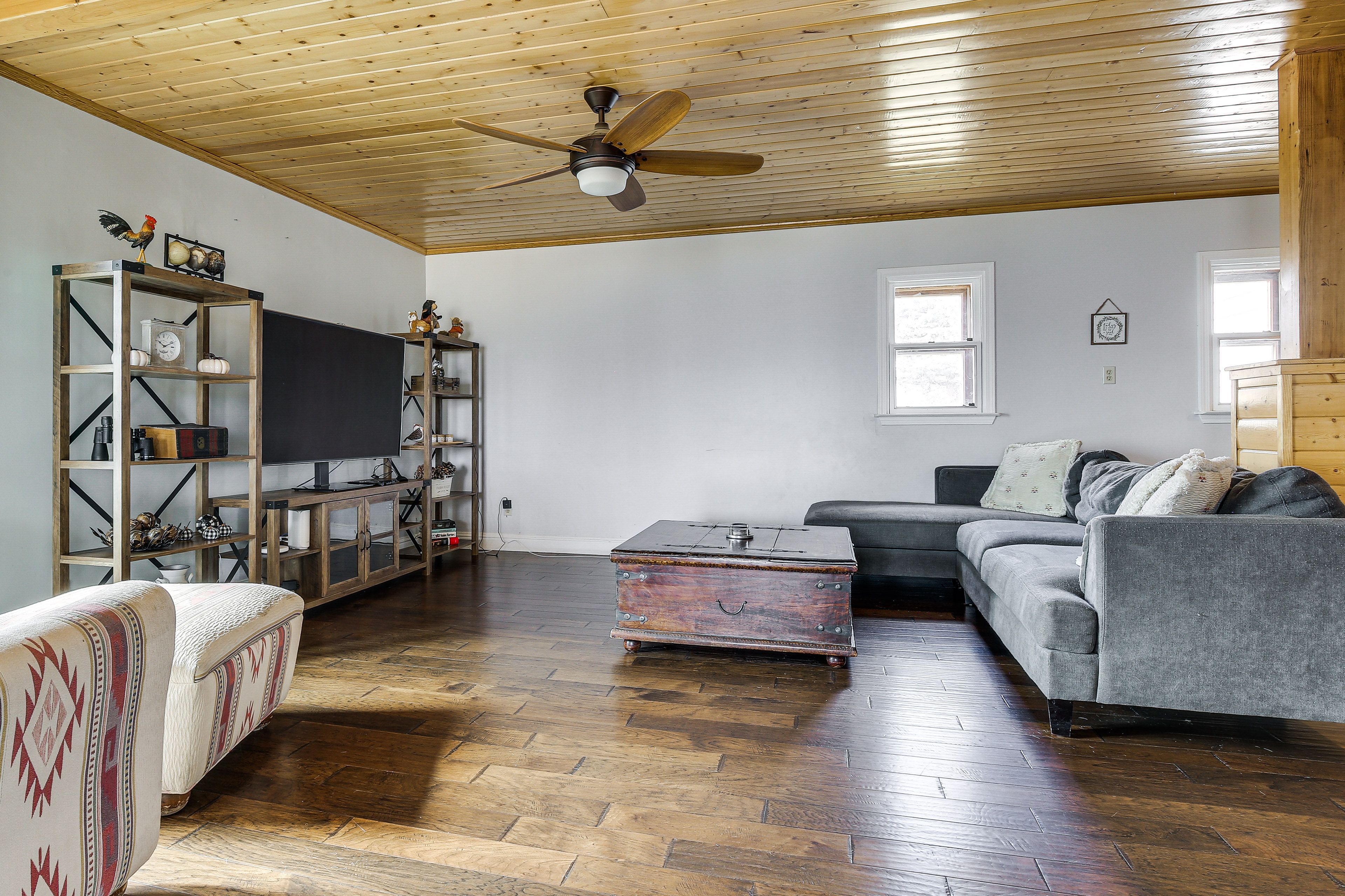 Living Area | Seasonal Fireplace | 1st Floor