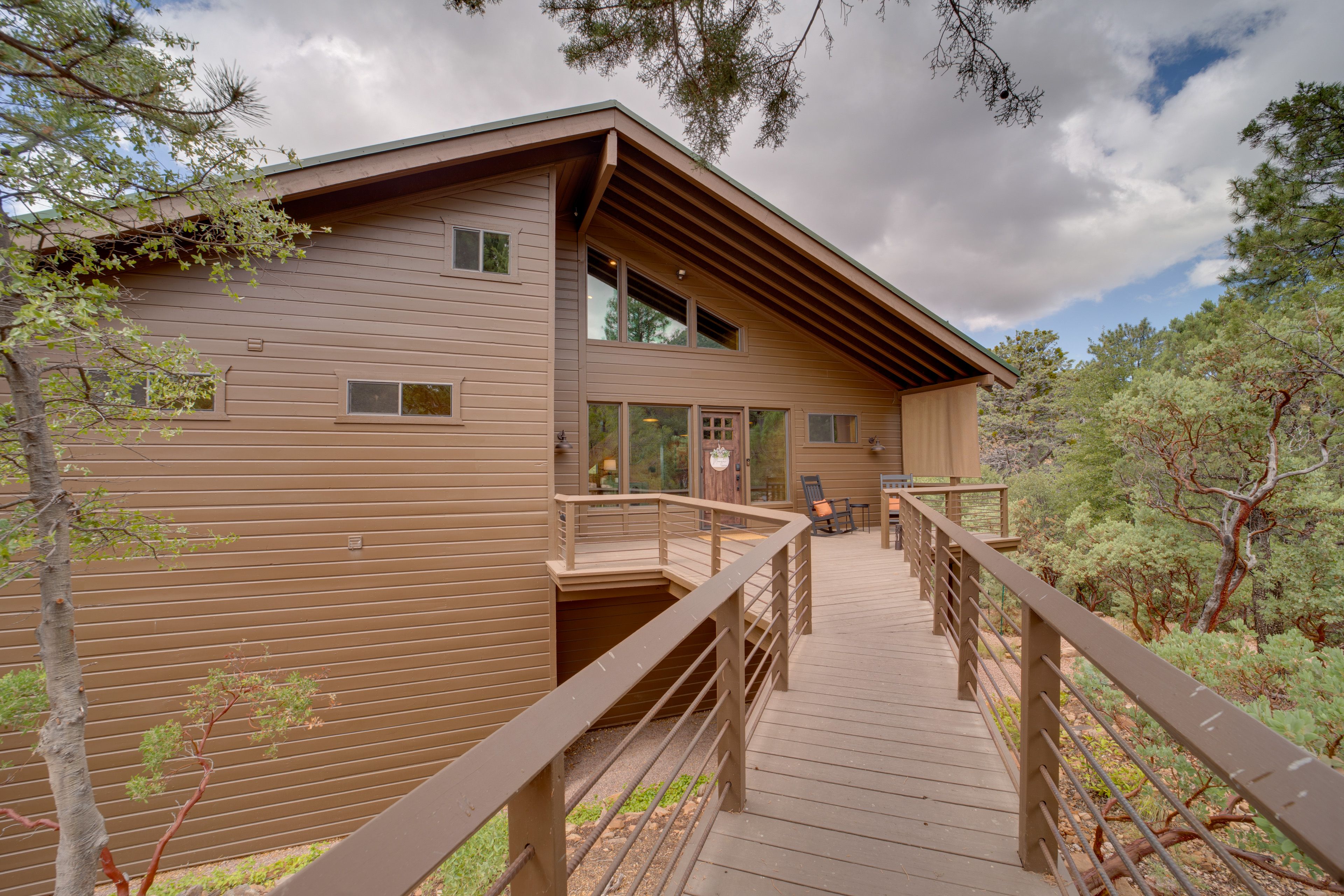Exterior | 3-Story Home | Private Yard