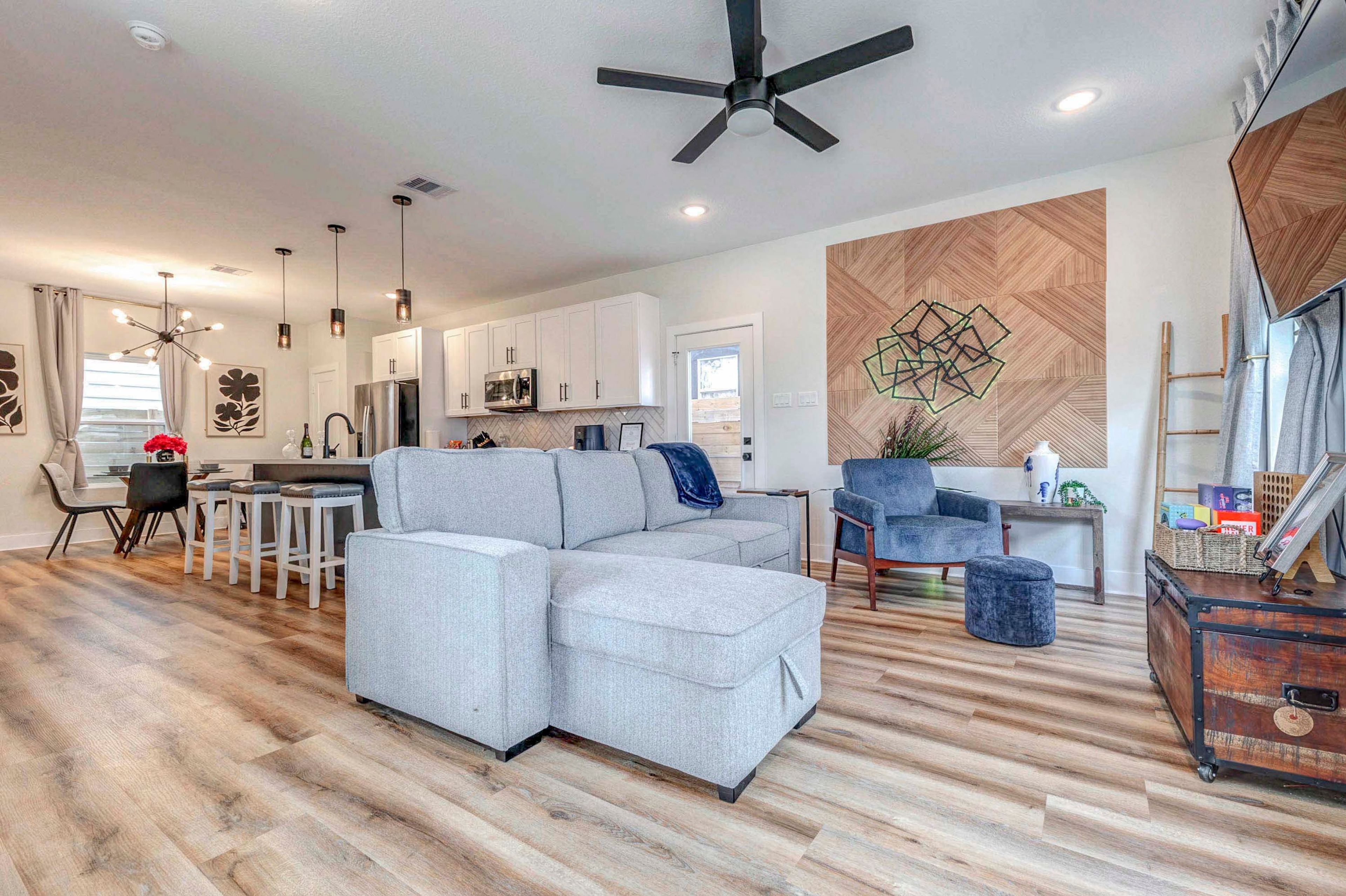 Living Area | Queen Sleeper Sofa | TV | Books | Board Games | 1st Floor