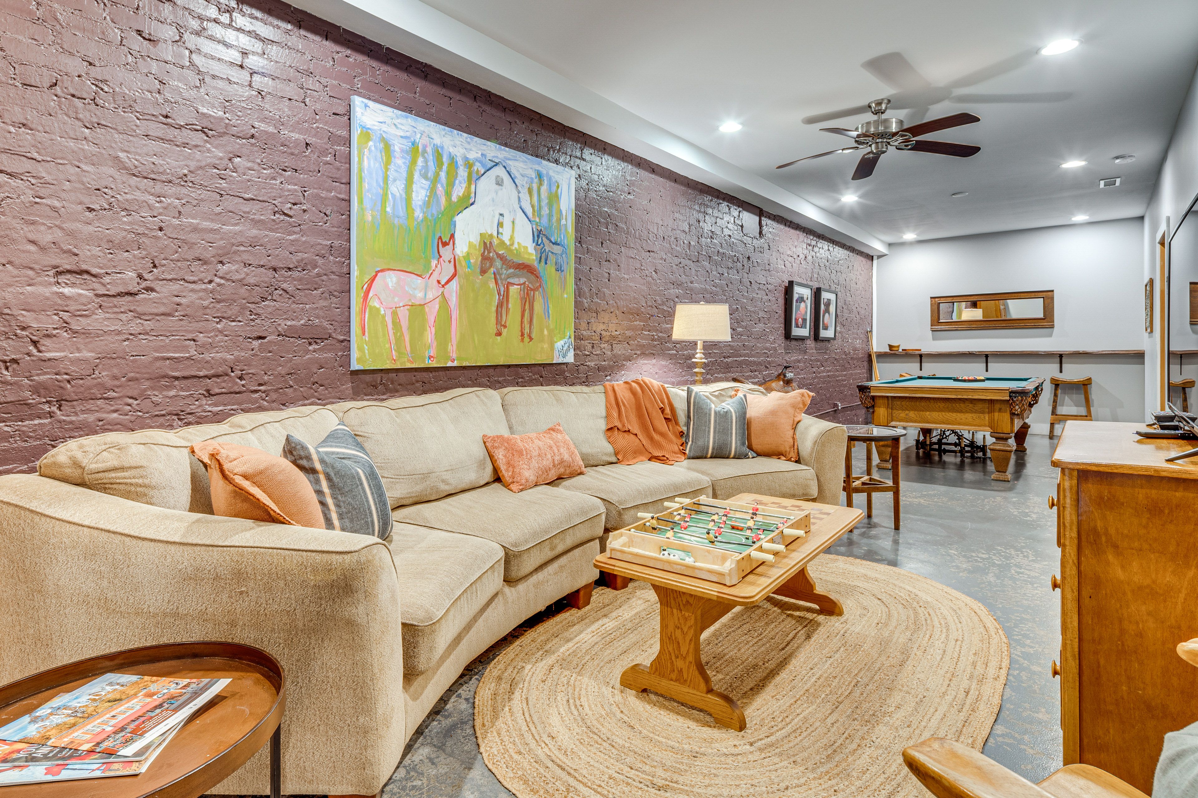 Lounge/Game Room | Lower Level | Pool Table | Air Hockey | Darts