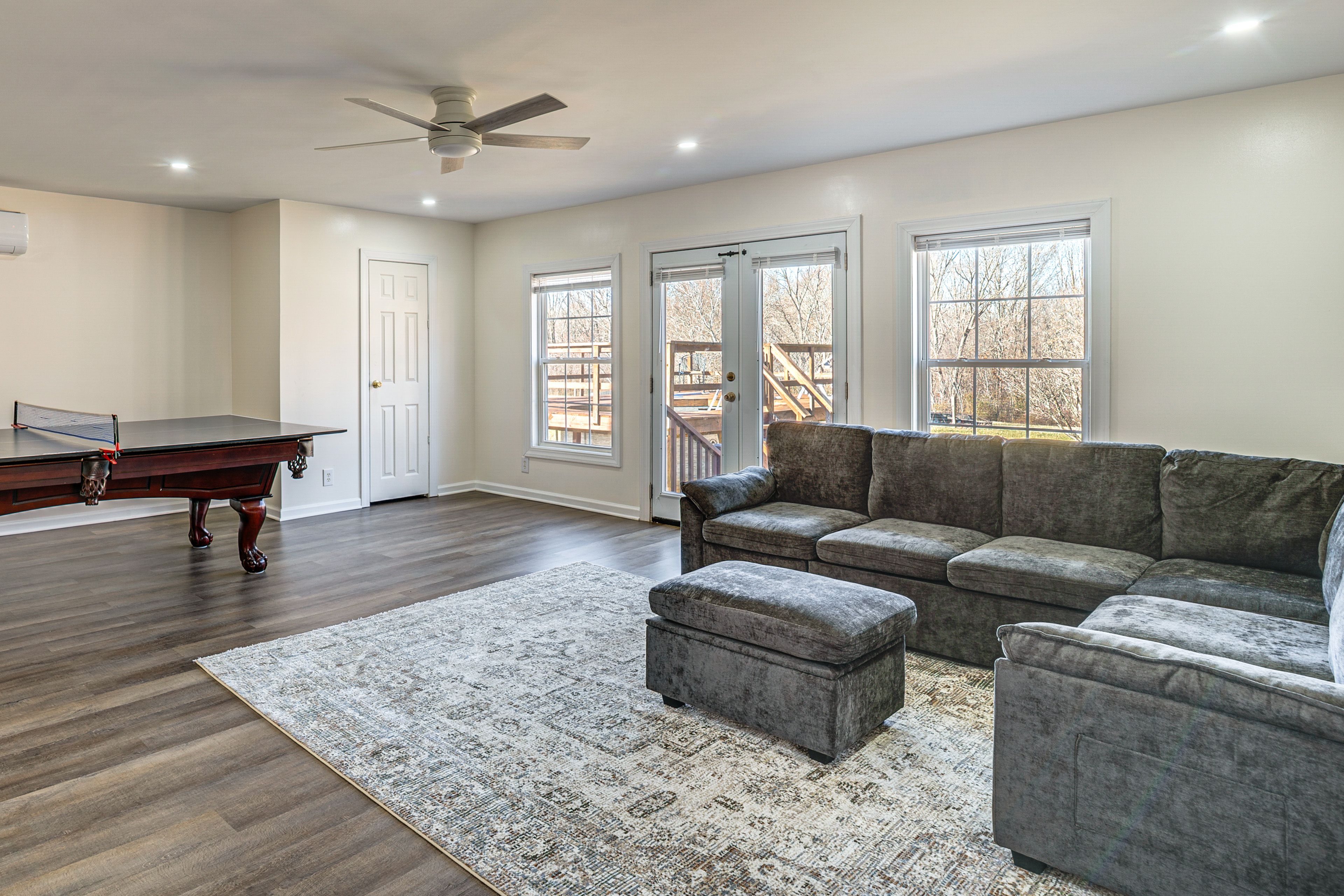 Living Area | Full Sleeper Sofa | TV | Convertible Pool/Ping-Pong Table