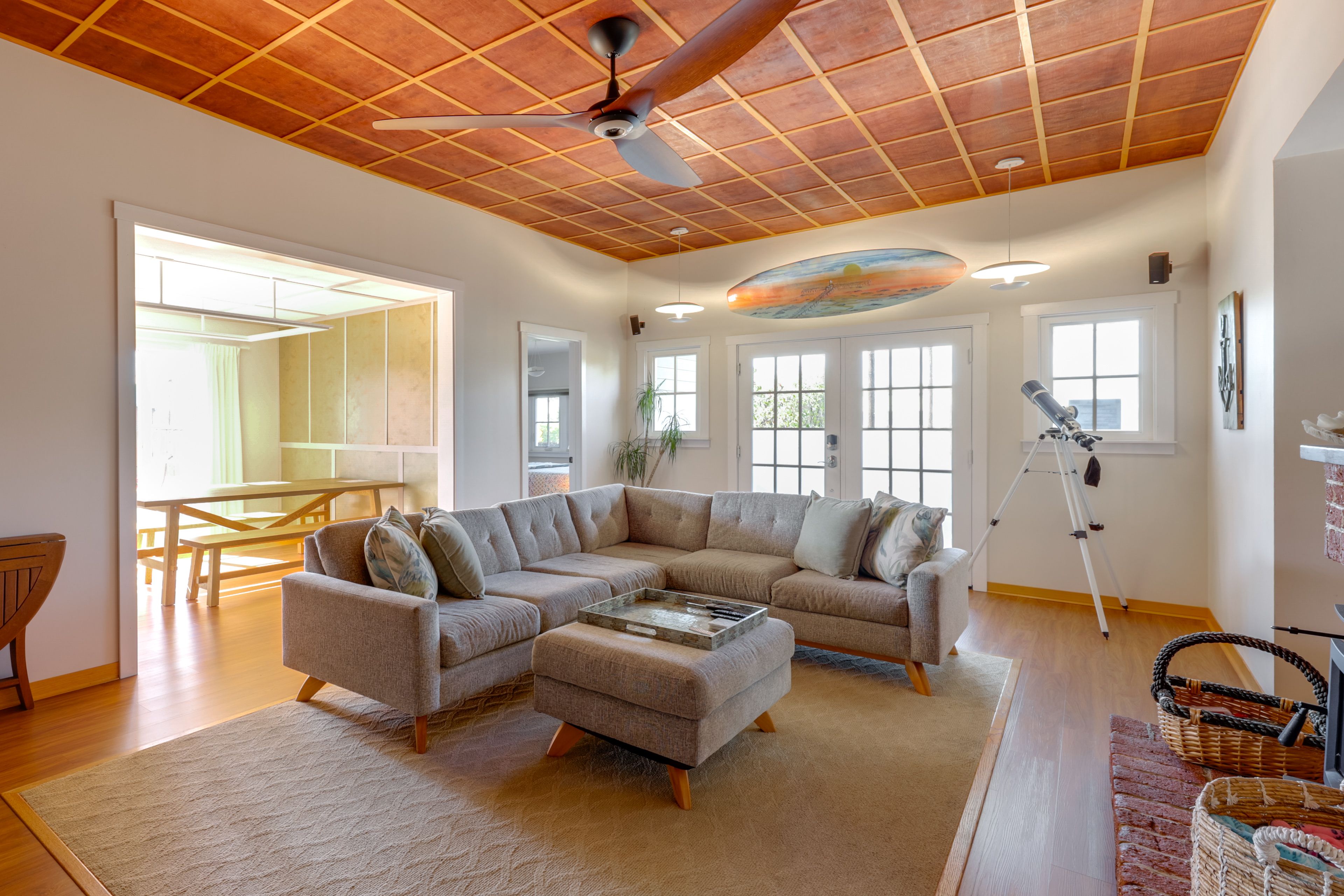 Living Area | TV | Fireplace | Telescope