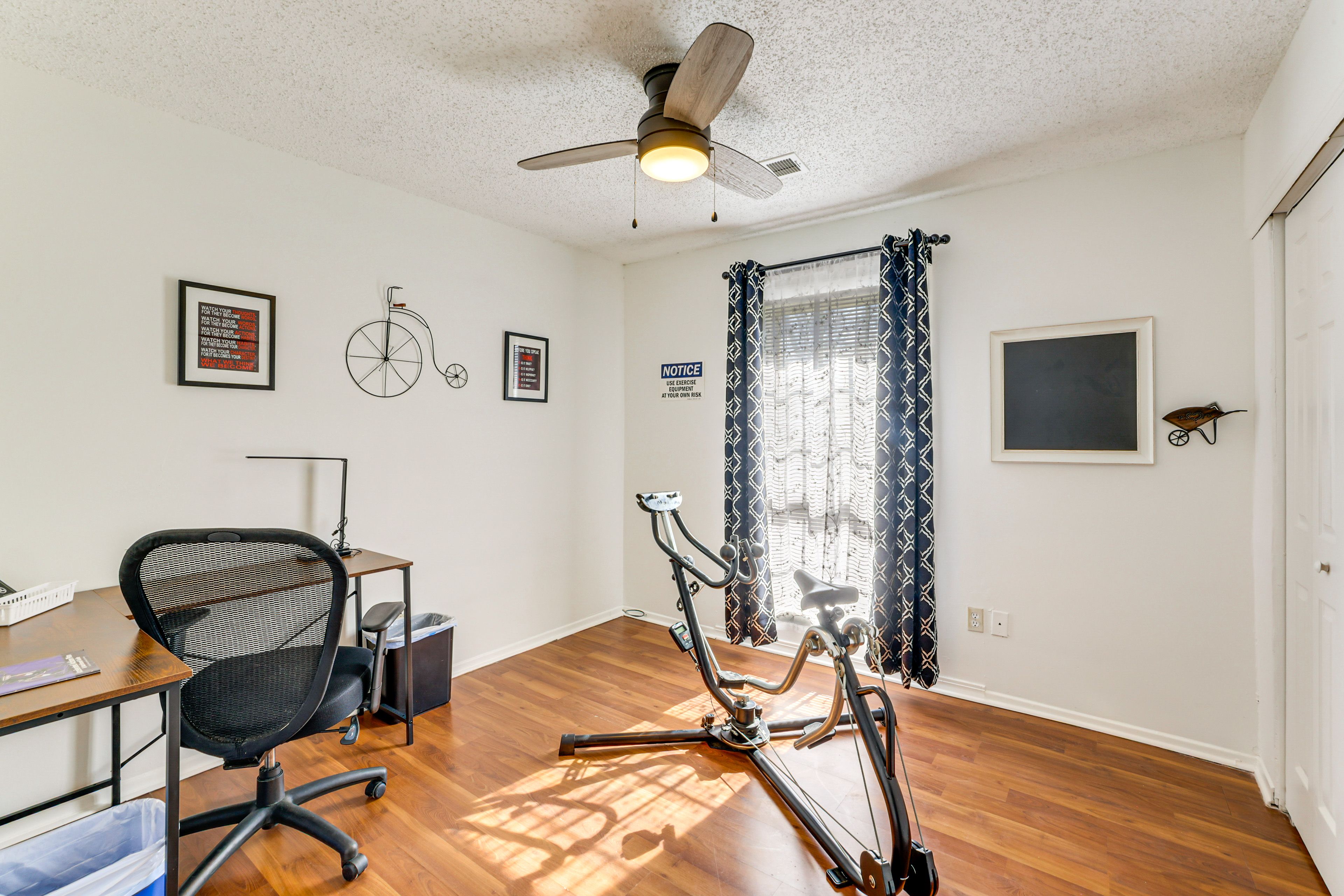 Office | Desk Workspace | Exercise Bike