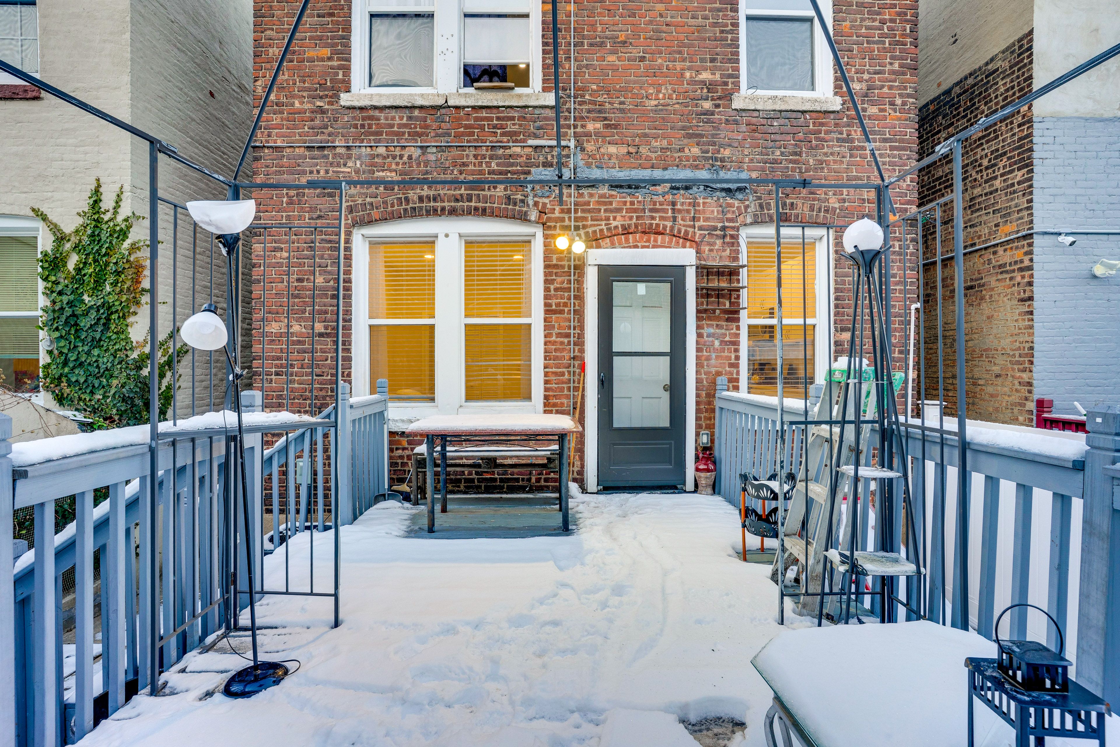 Apartment Exterior | Seasonal Deck w/ Dining Area