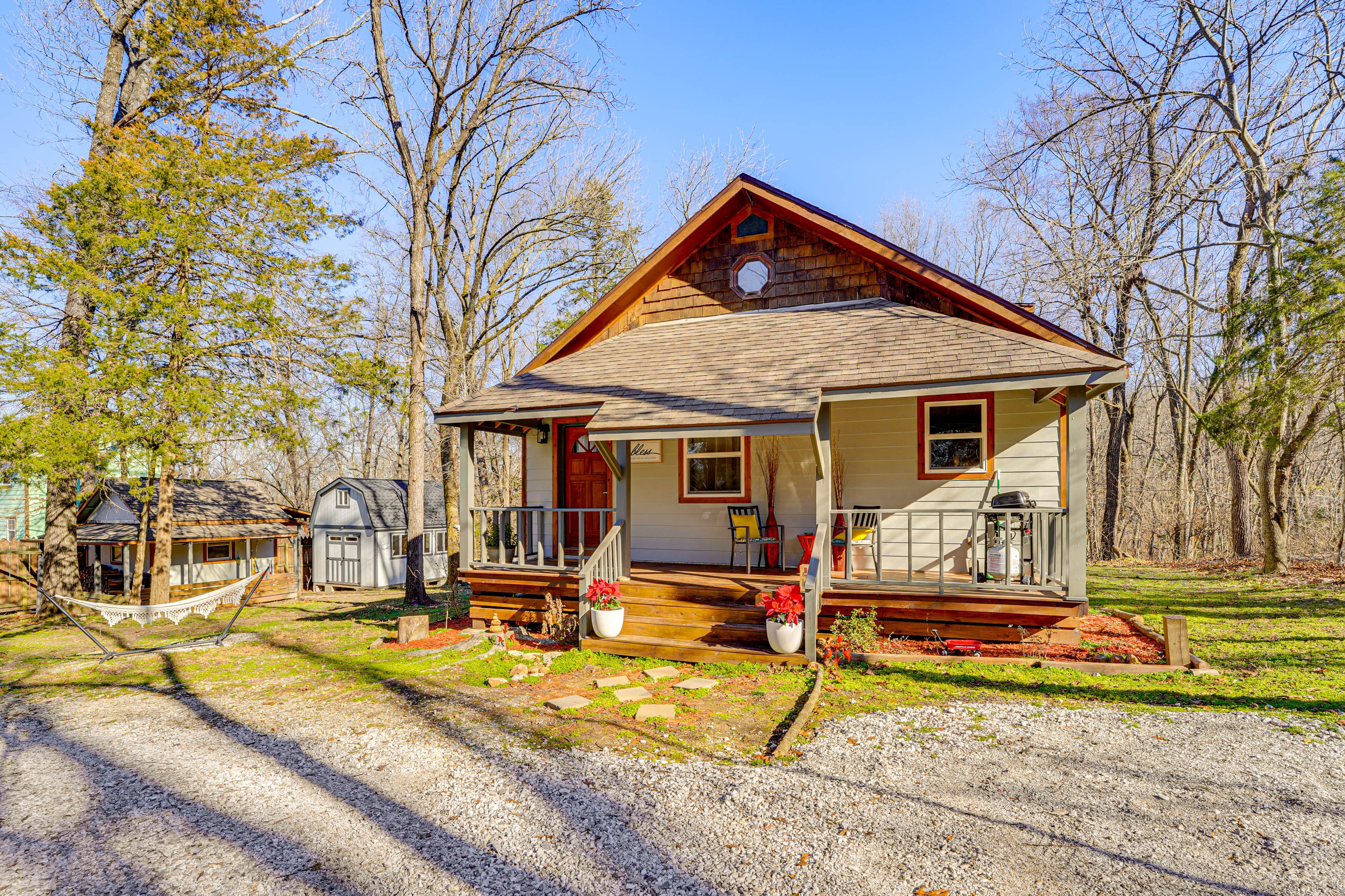 Front Exterior | Covered Front Porch | Hammock