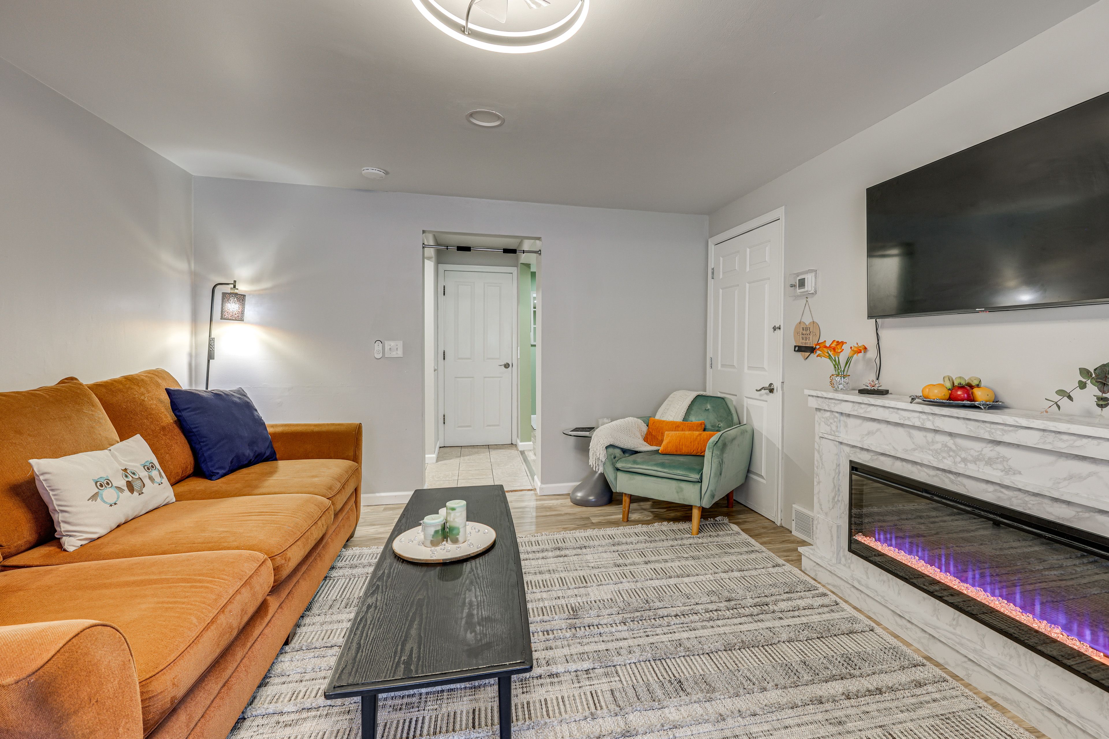 Living Room | Electric Fireplace | Smart TV