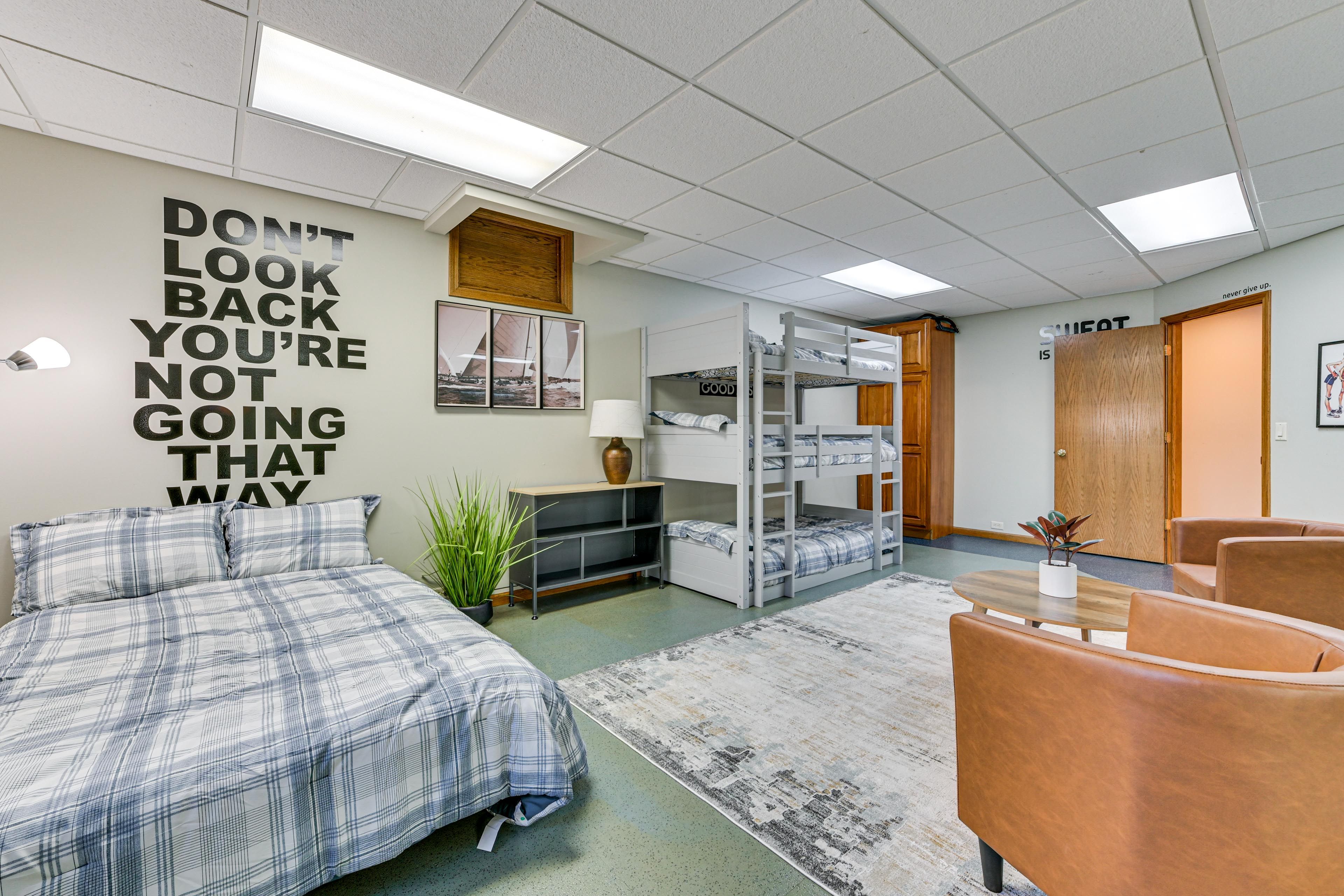 Bedroom 2 | Full Bed | Triple Twin Bunk Bed