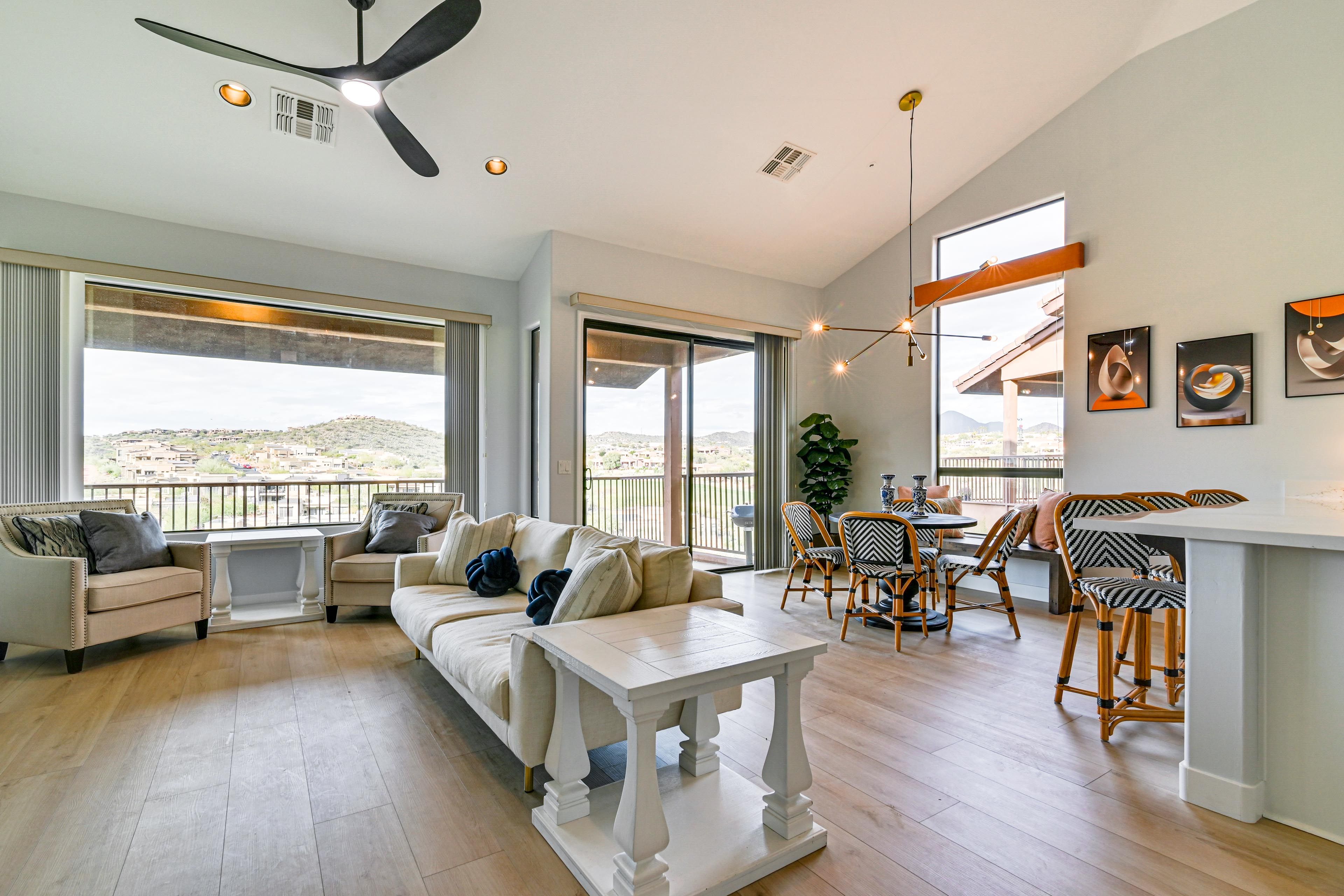 Living Room & Dining Area