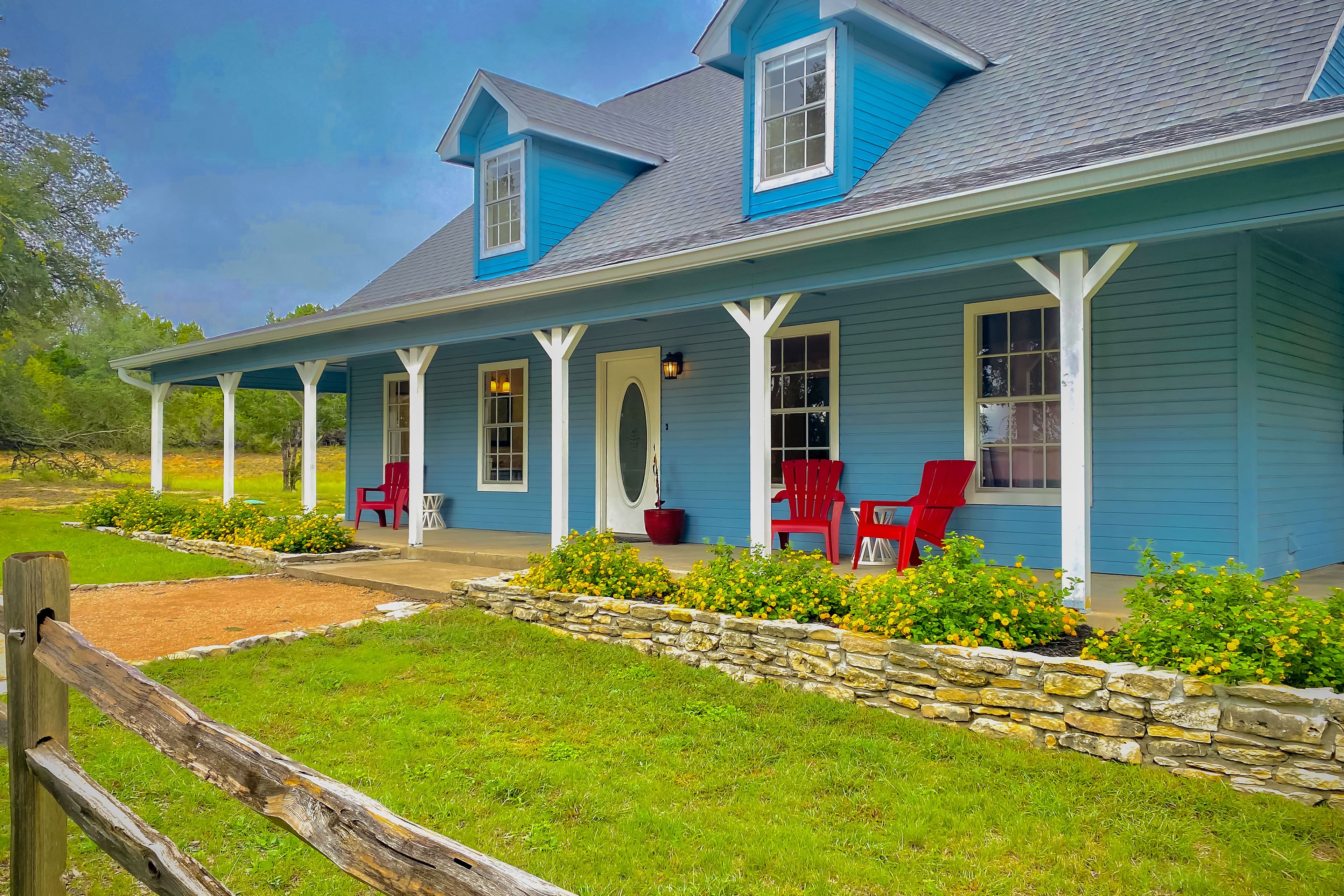 Front Exterior | Covered Porch | Charcoal Grill (Charcoal Not Provided)