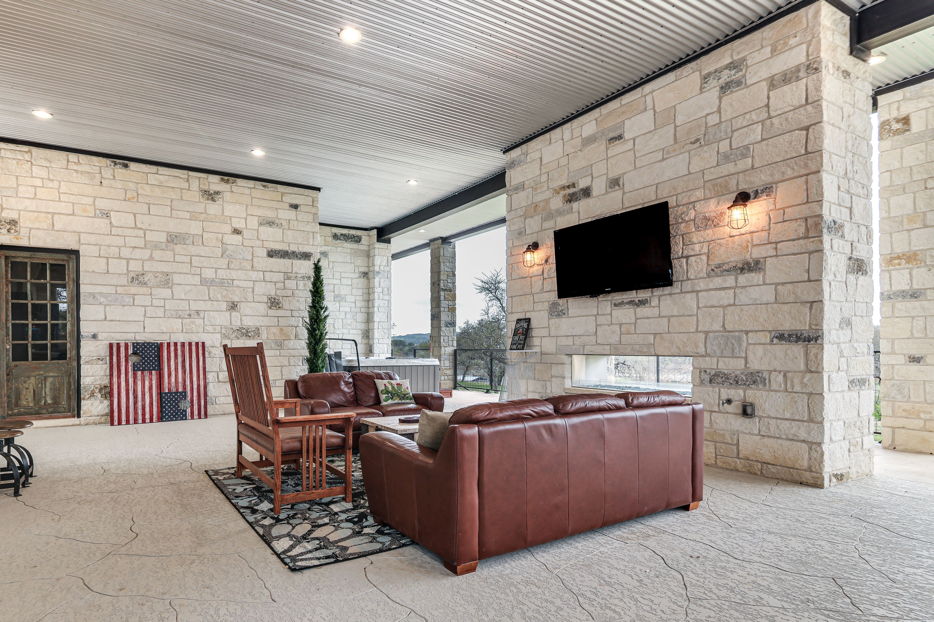 Covered Patio | Grills | Dining Area | Cornhole