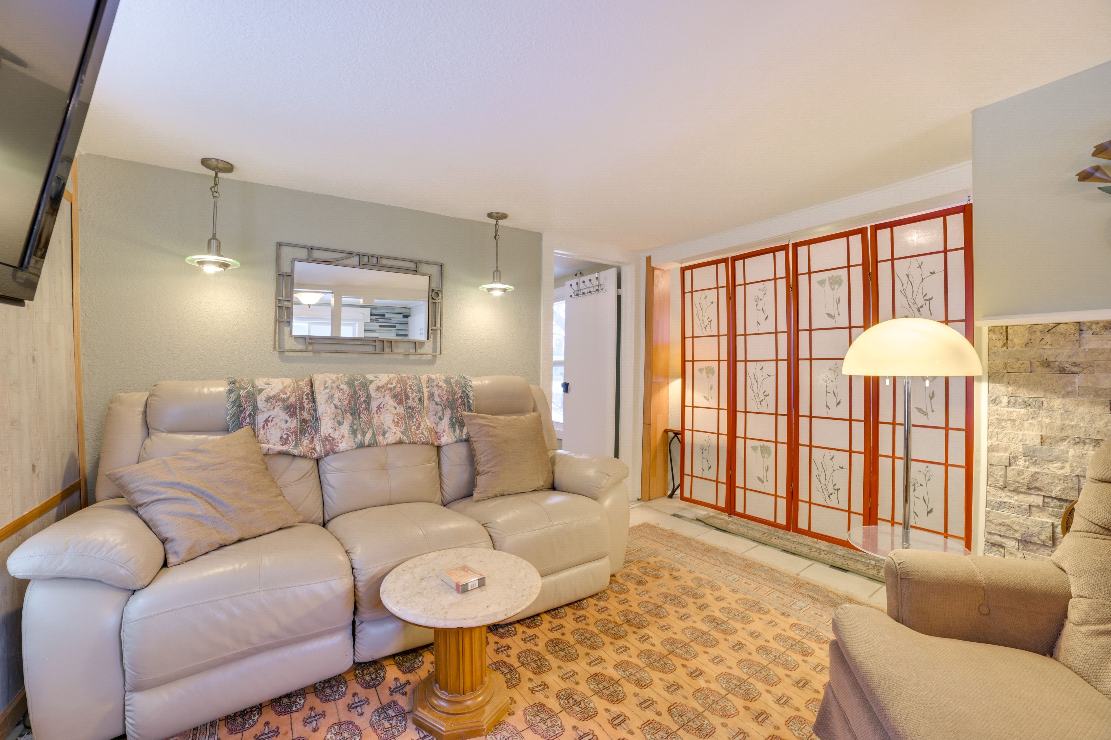 Boyne City Vacation Rental | 1BR | 1BA | 700 Sq Ft | 1 Step to Enter